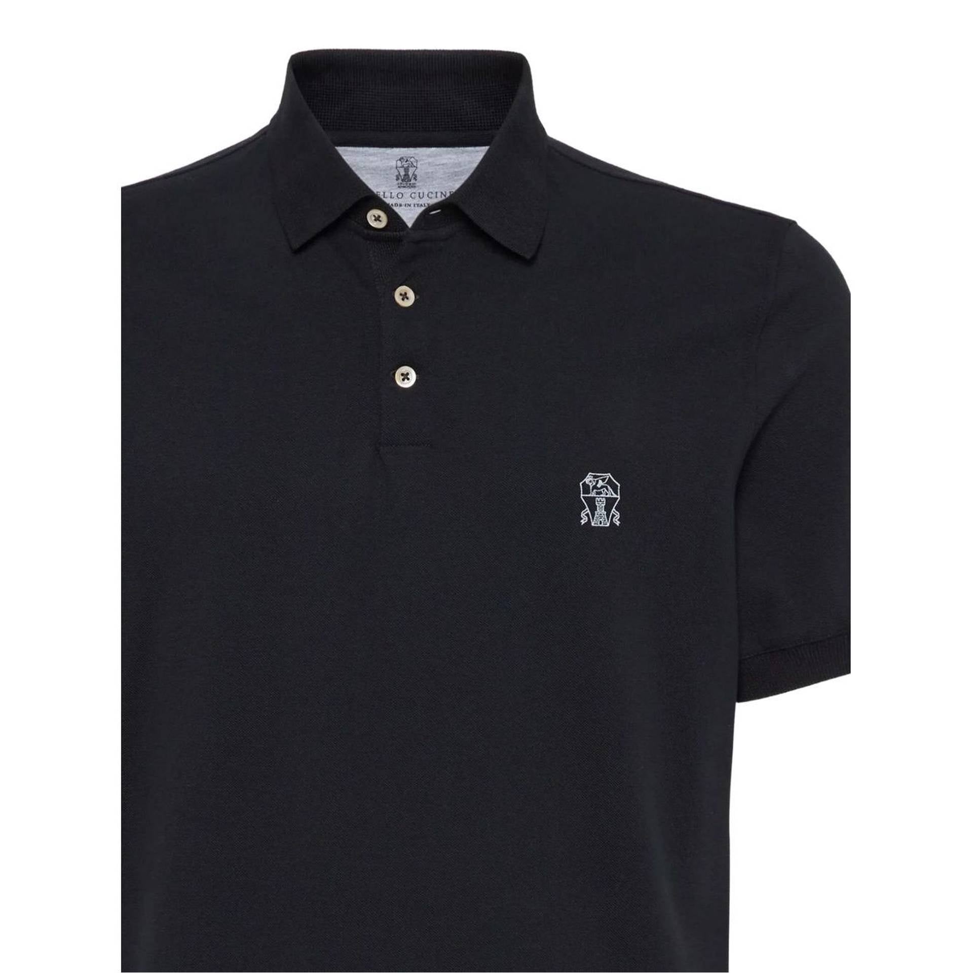 Polo Brunello Cucinelli - Coton - Noir