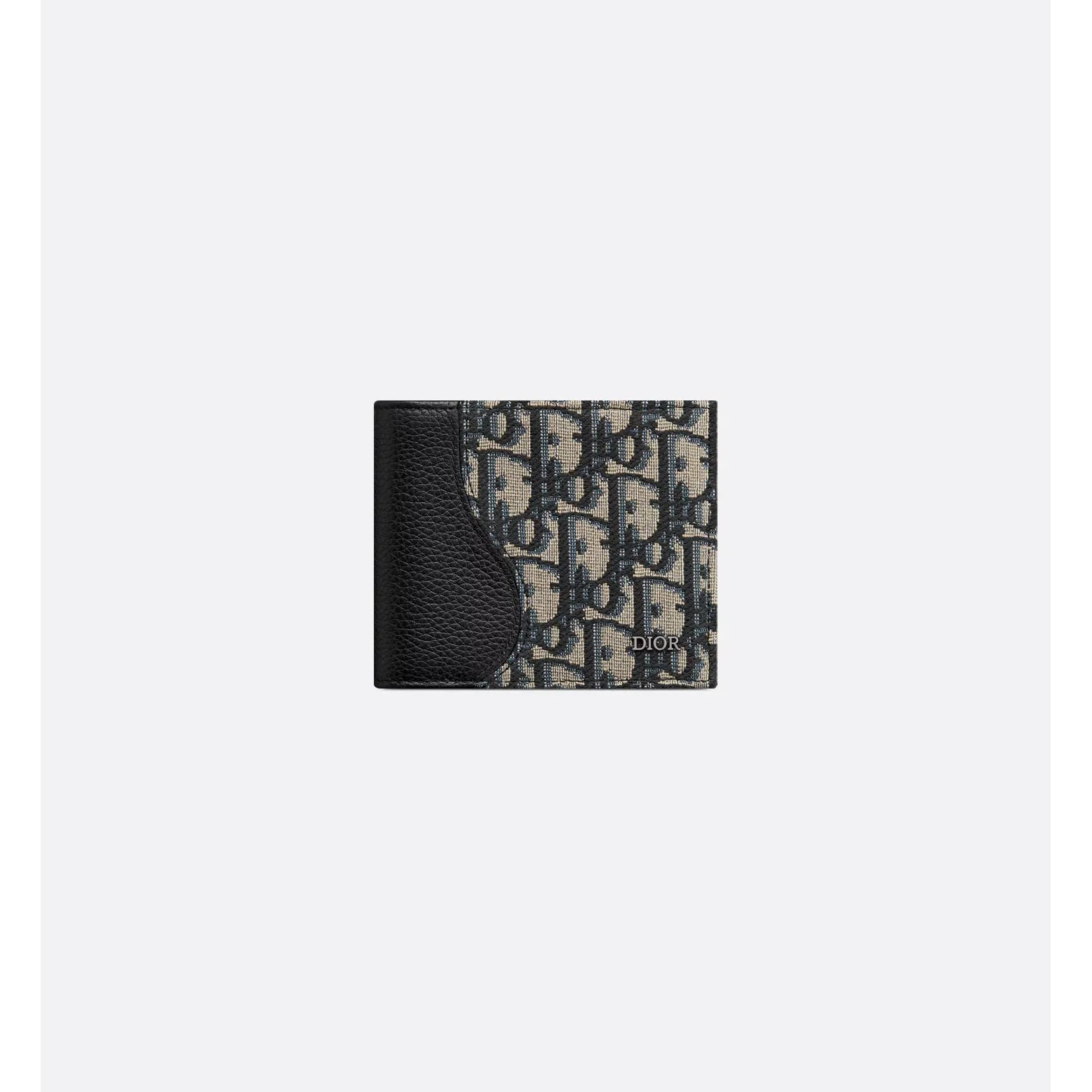 Portefeuille Dior - À deux volets - Cuir - Oblique beige et noir