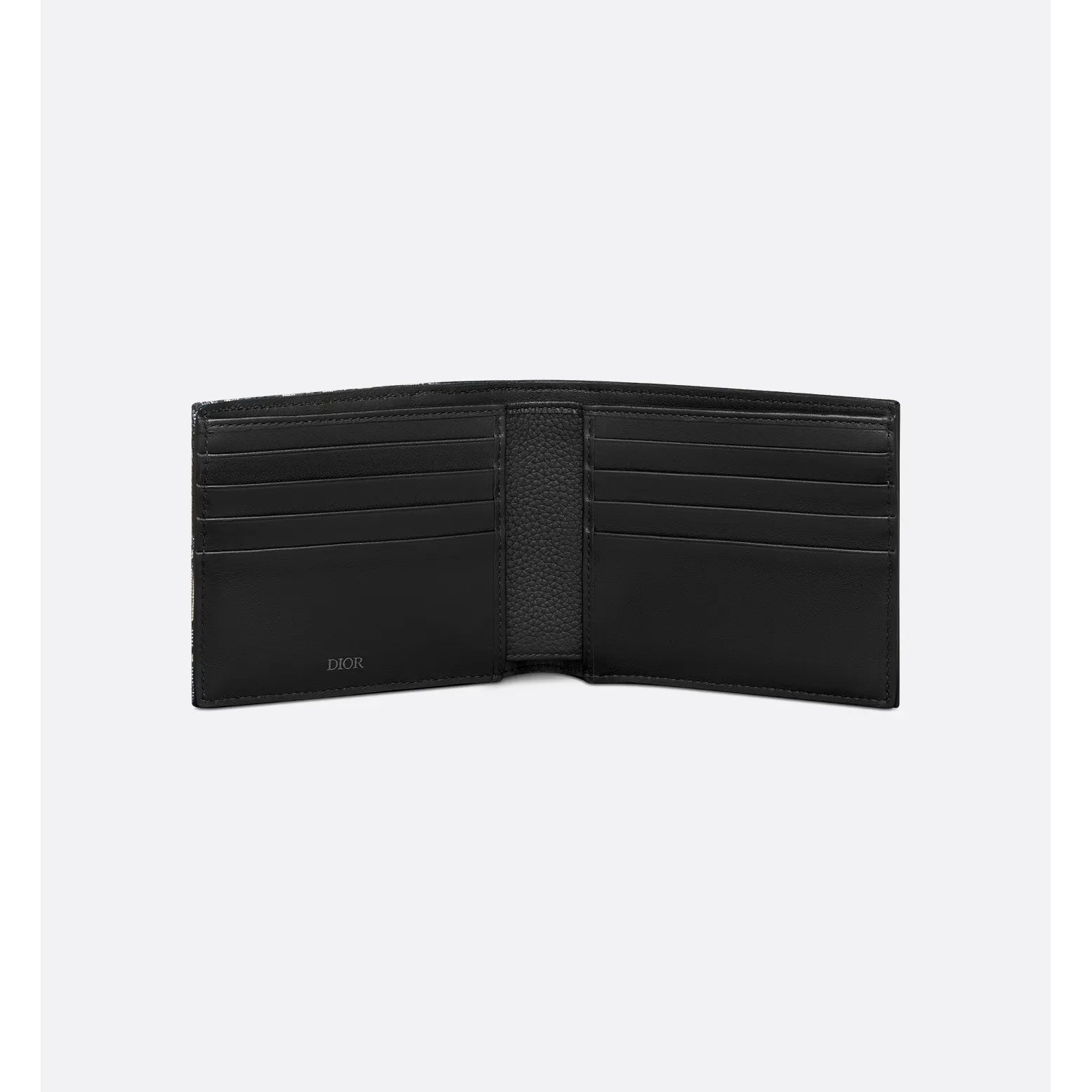 Portefeuille Dior - À deux volets - Cuir - Oblique beige et noir
