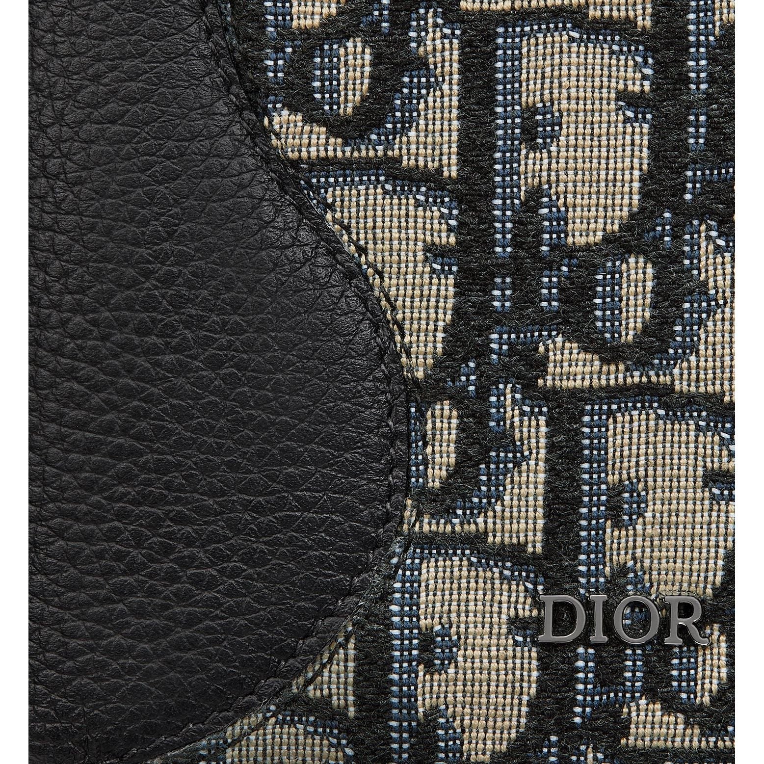 Porte-cartes Dior - à deux volets Saddle - Cuir - Oblique beige et noir