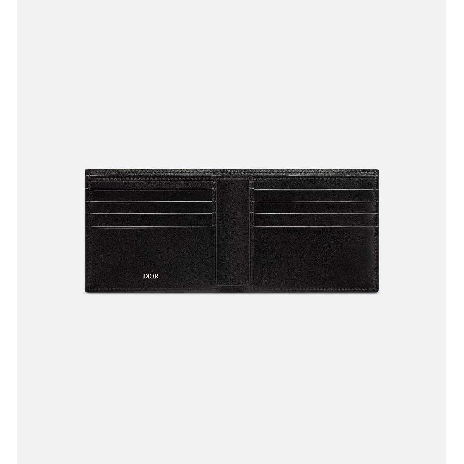 Portefeuille Dior - À deux volets Saddle - Oblique Noir