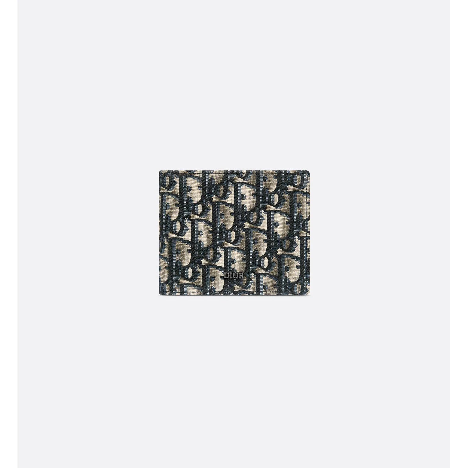 Portefeuille Dior - À deux volets - Oblique Beige et noir