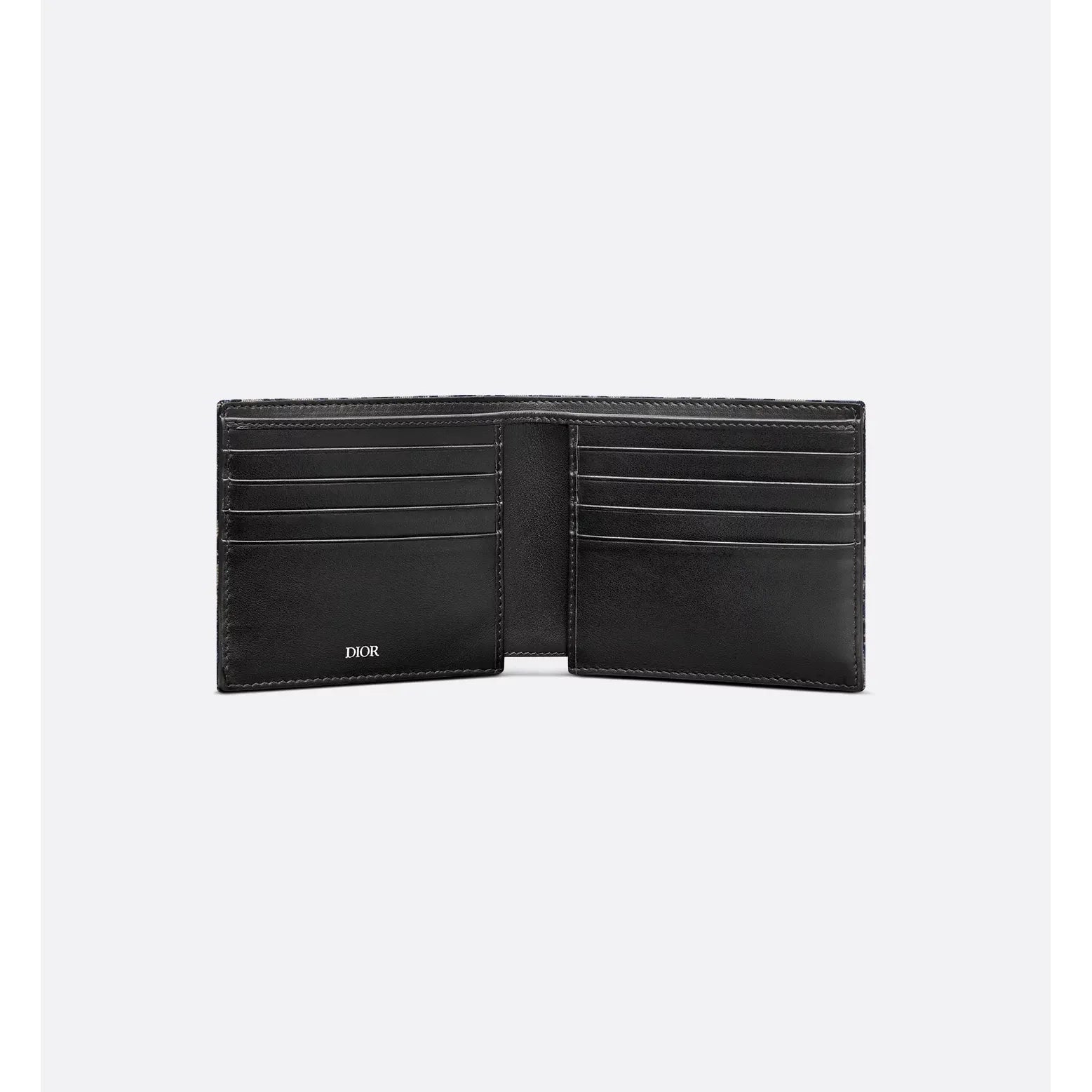 Portefeuille Dior - À deux volets - Oblique Beige et noir