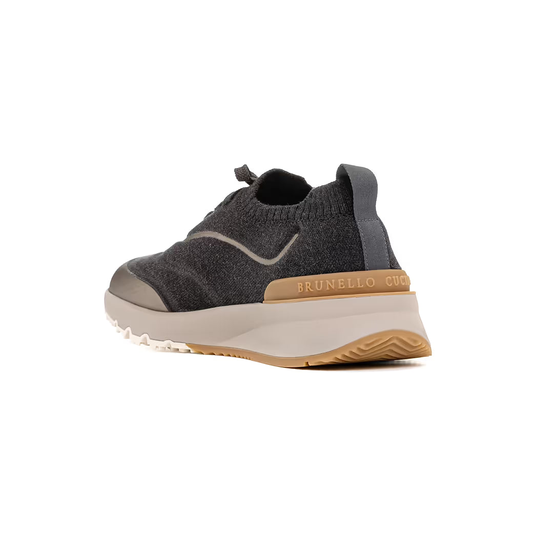 Espadrilles Brunello Cucinelli - En maille de coton technique - Gris