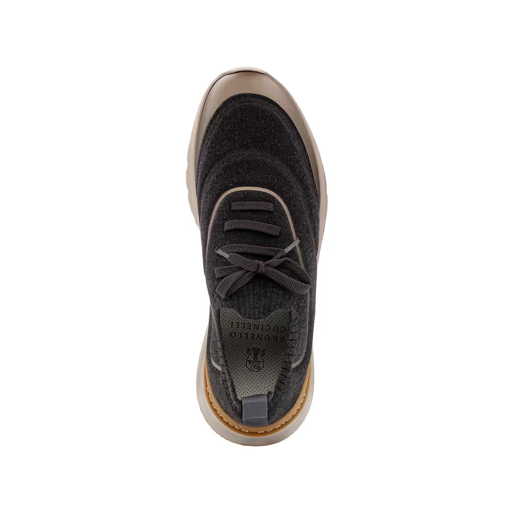Espadrilles Brunello Cucinelli - En maille de coton technique - Gris
