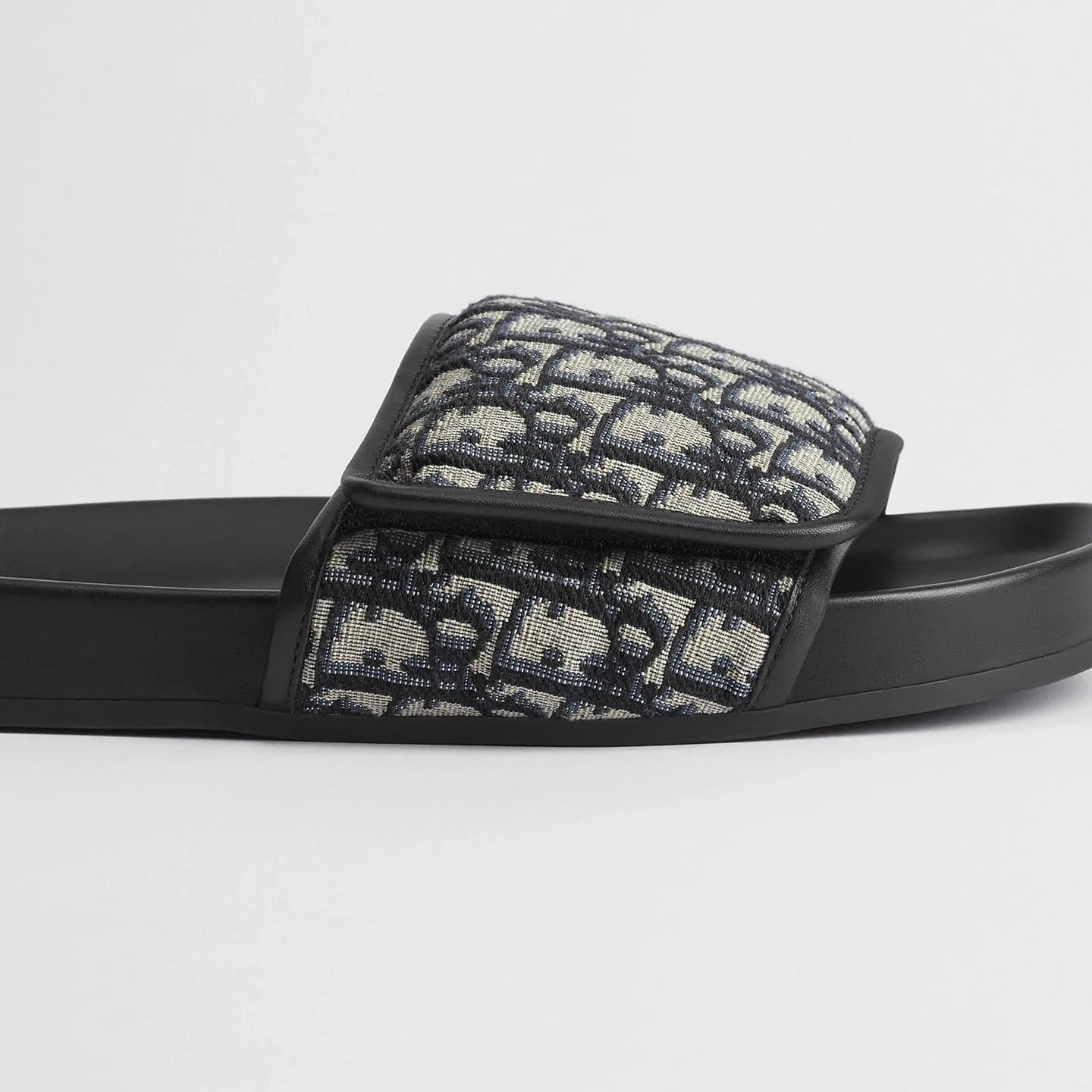 Sandale Dior - Aqua - Toile jacquard Dior Oblique beige et noir