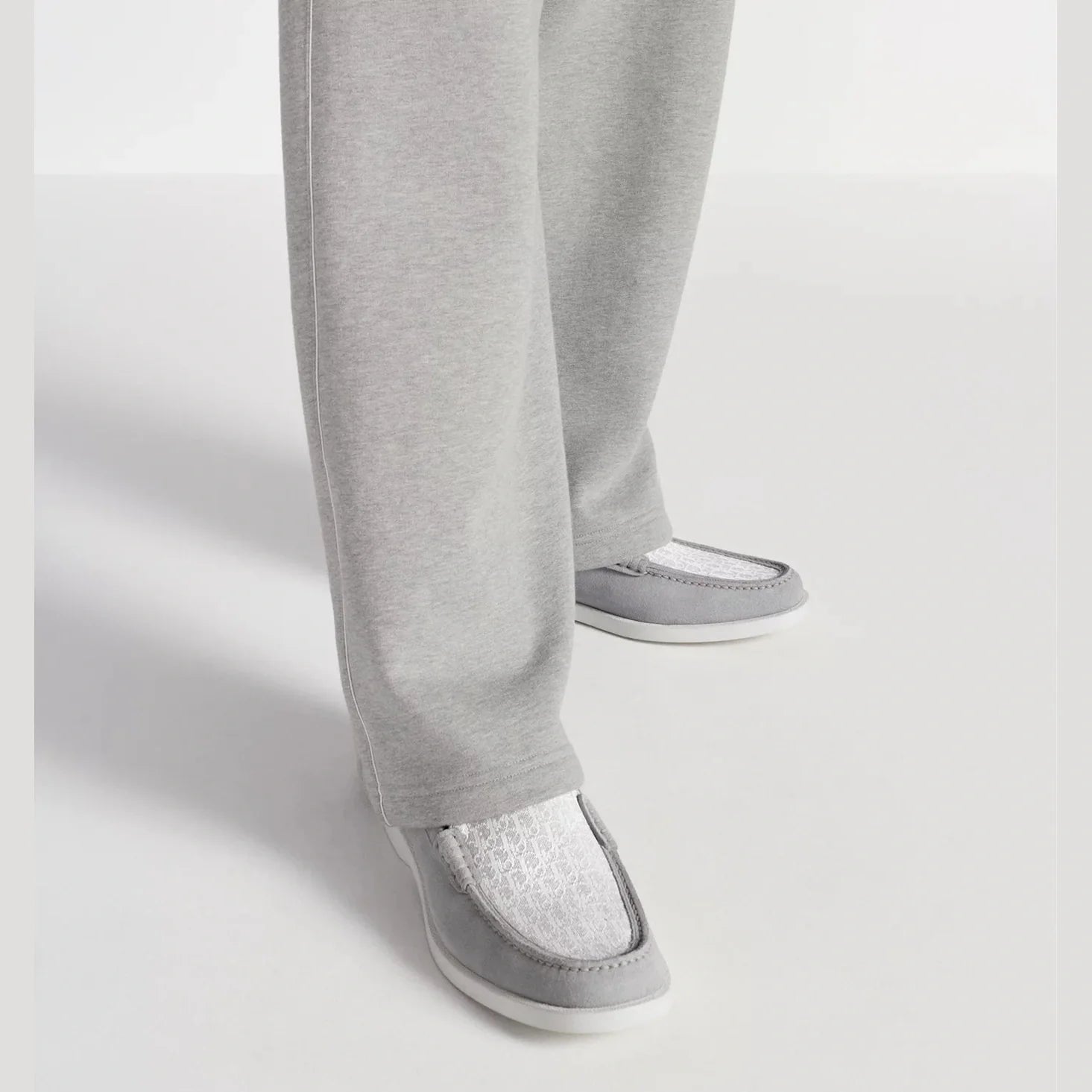 Mocassins Dior - Granville - Toile Jacquard - Gris
