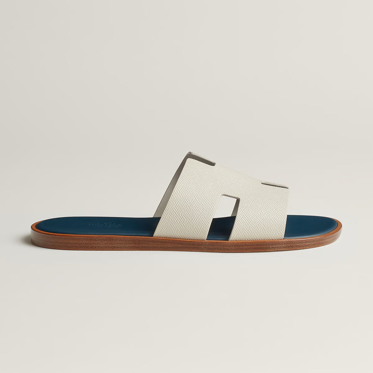 Sandales Hermes - Izmir - Blanc De Paris/Bleu Céleste