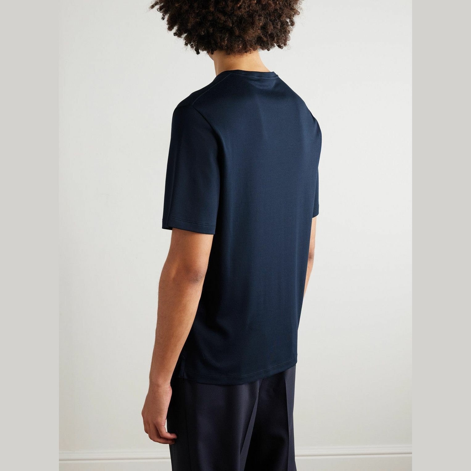 T-Shirt Loro Piana - Coton - Bleu Marine