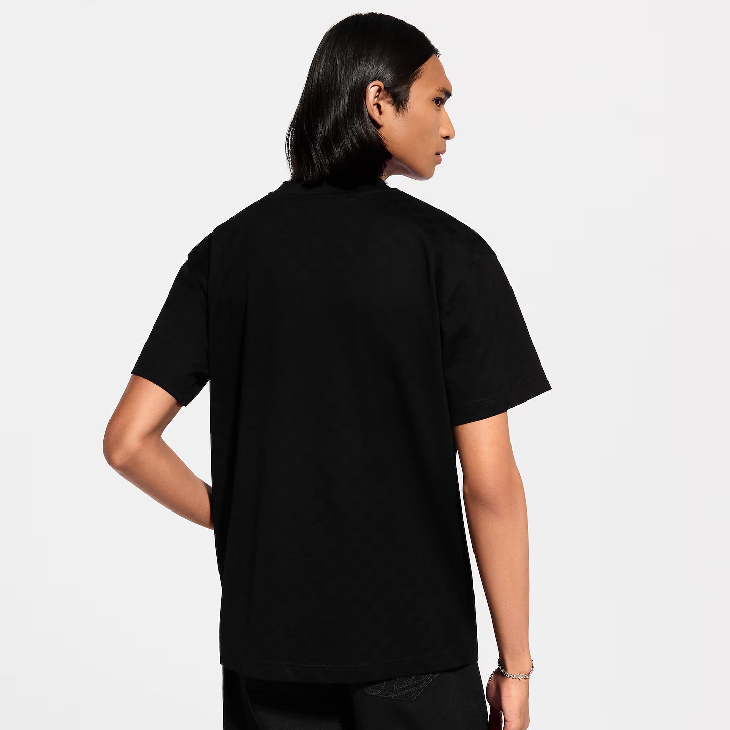 T-Shirt Louis Vuitton - à motif Damier et signature - Noir