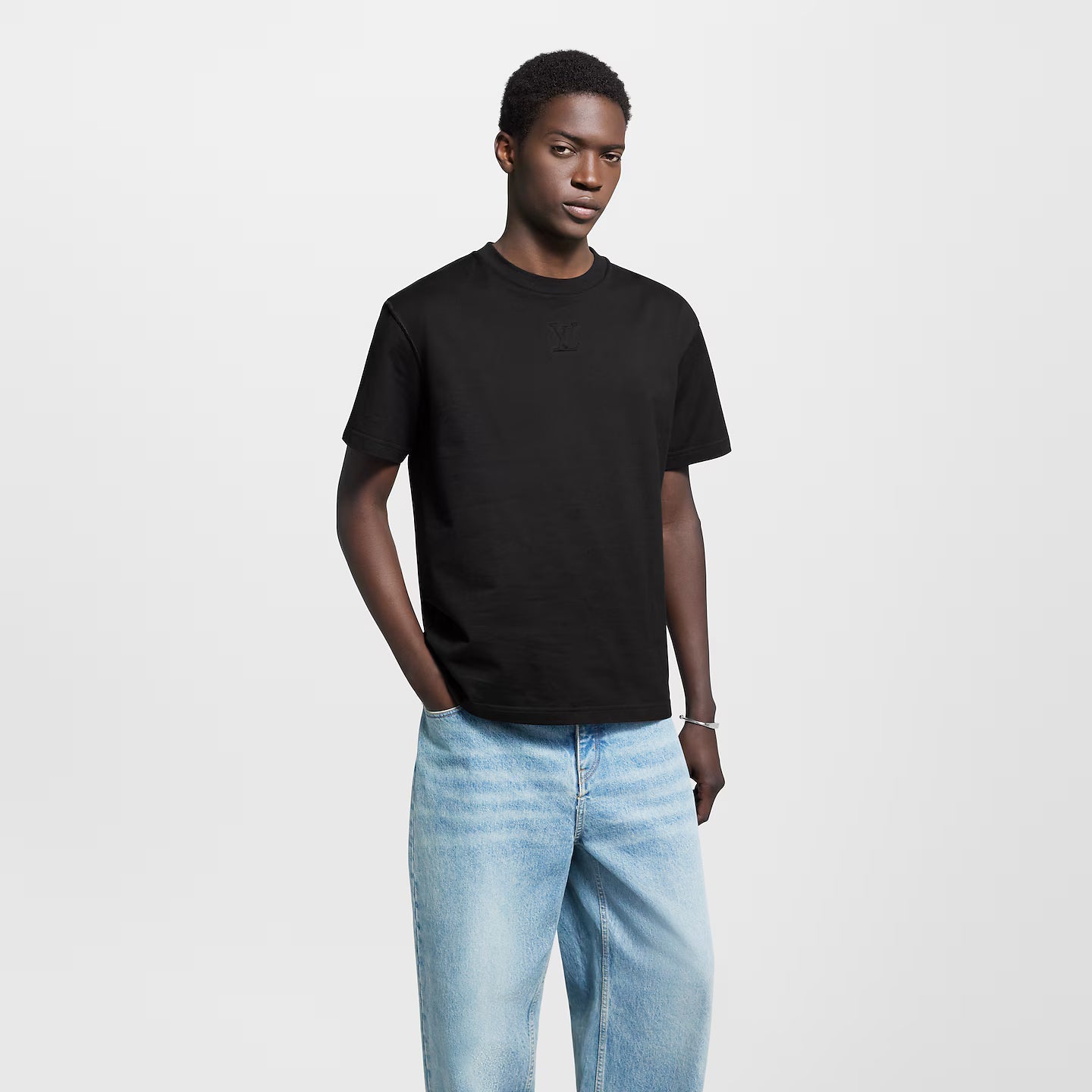 T-Shirt Louis Vuitton - embossé LV - Noir
