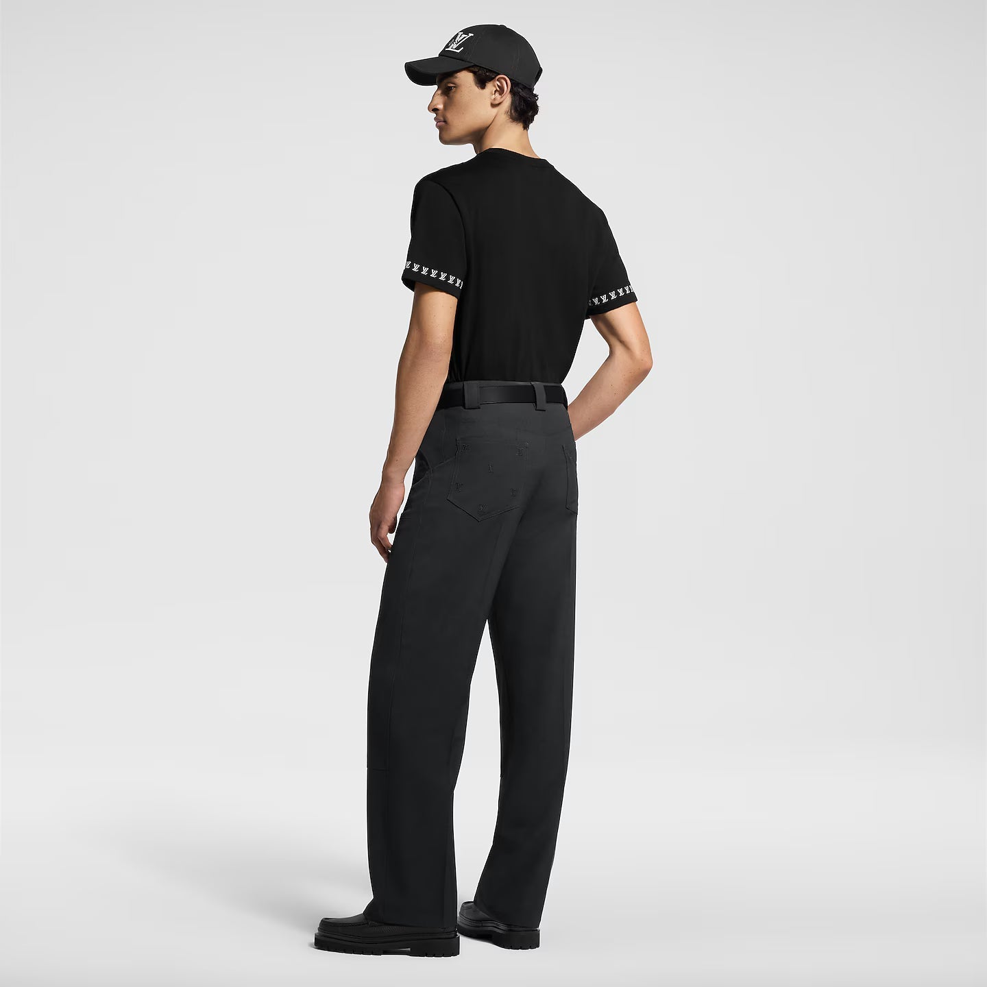 T-Shirt Louis Vuitton - Motif jacquard mini LV - Noir