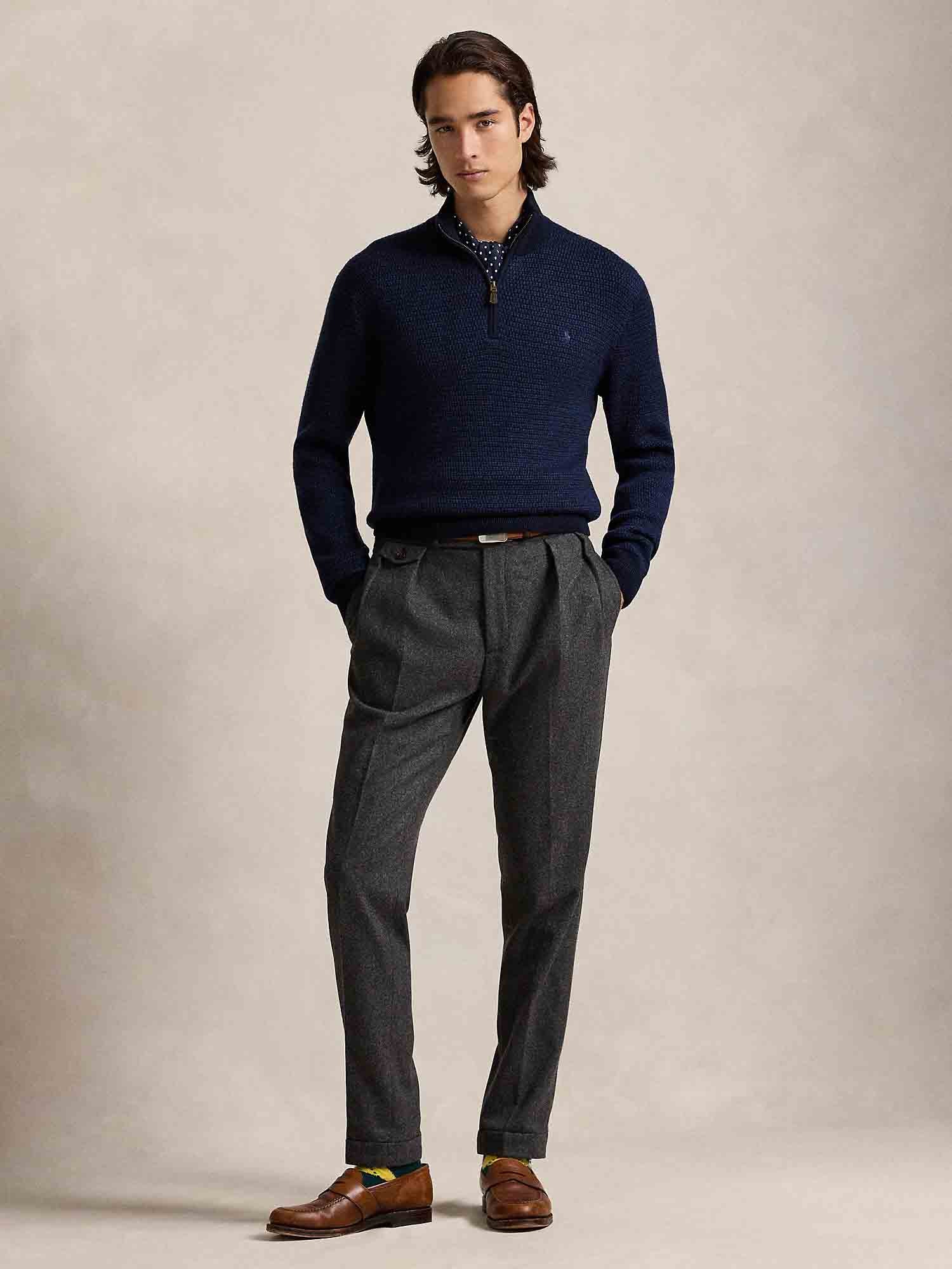 Polo Ralph Lauren - Men's Washable Wool Quarter-Zip Sweater