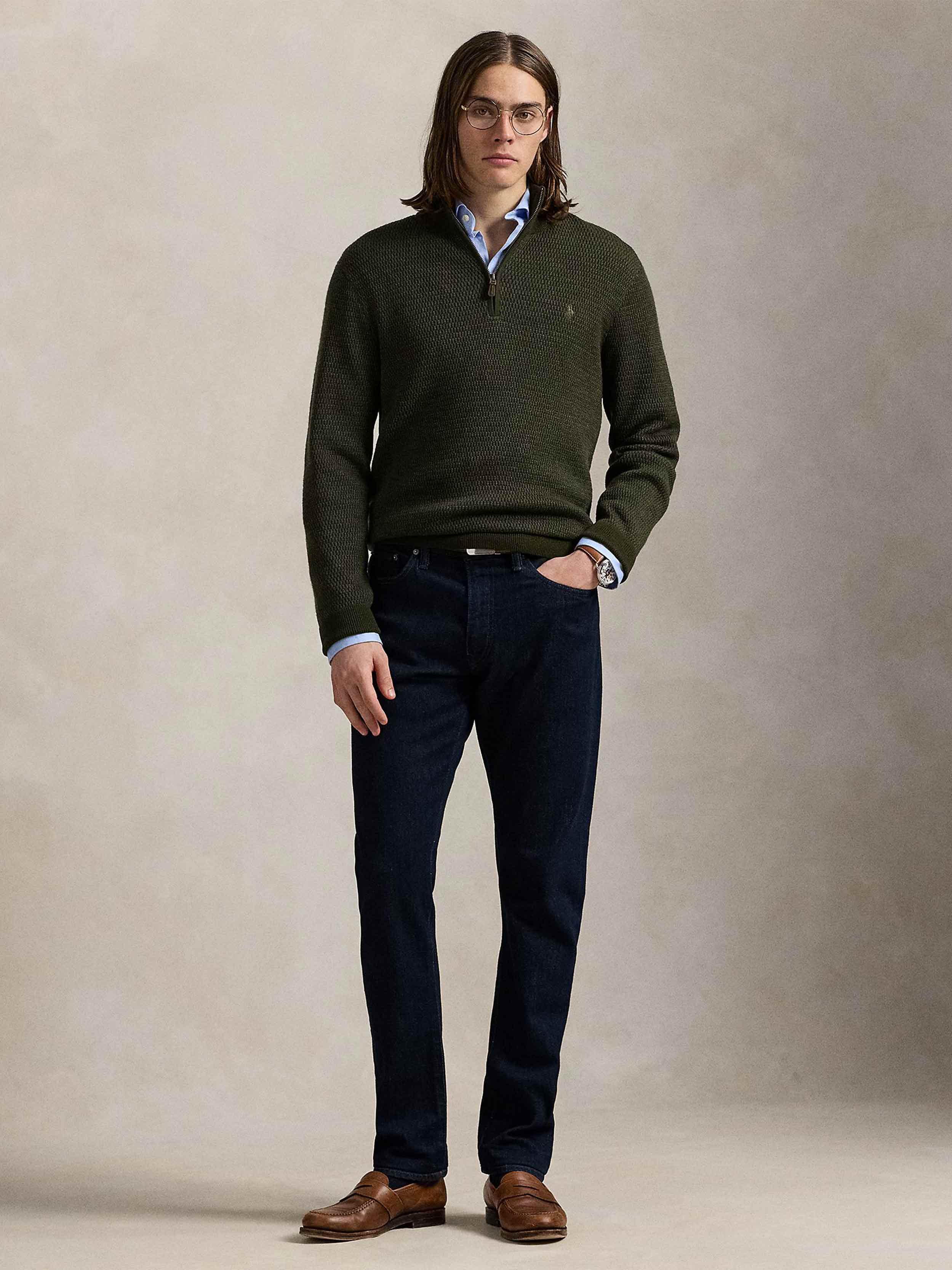 Polo Ralph Lauren - Men's Washable Wool Quarter-Zip Sweater