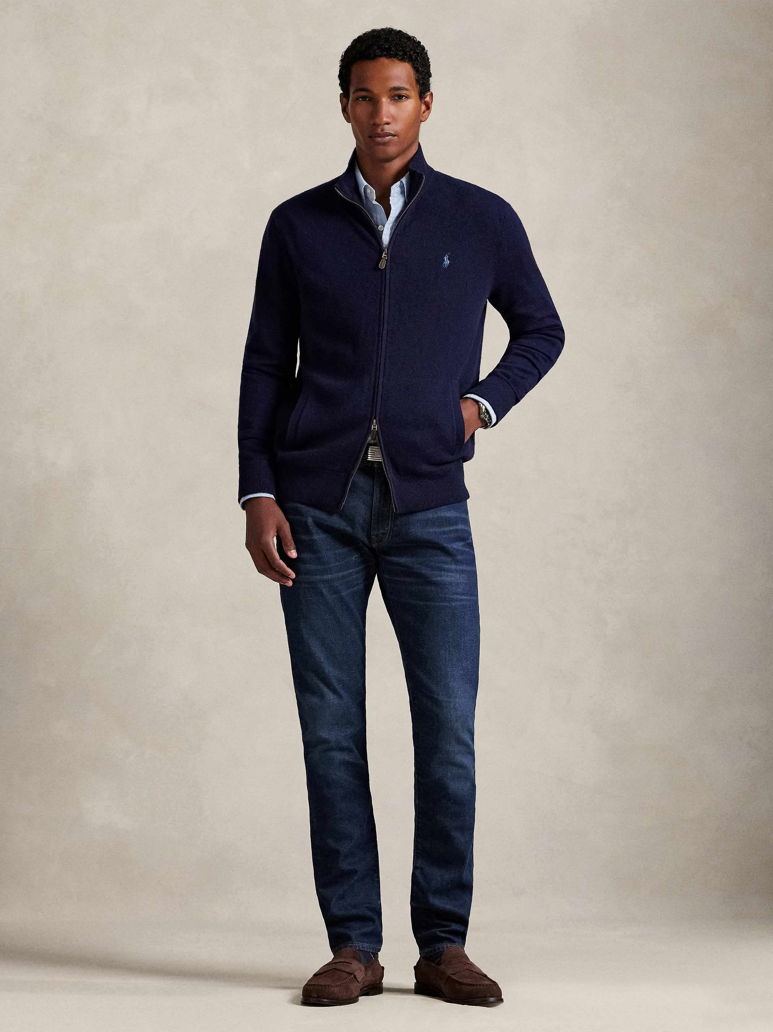 Polo Ralph Lauren - Men's Embroidered Logo Zip-Up Cardigan