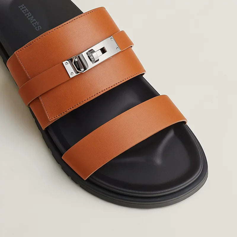 Sandales Hermes - Jackson - Marron