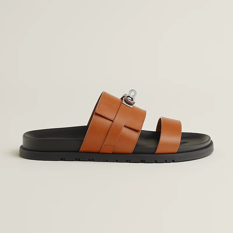 Sandales Hermes - Jackson - Marron