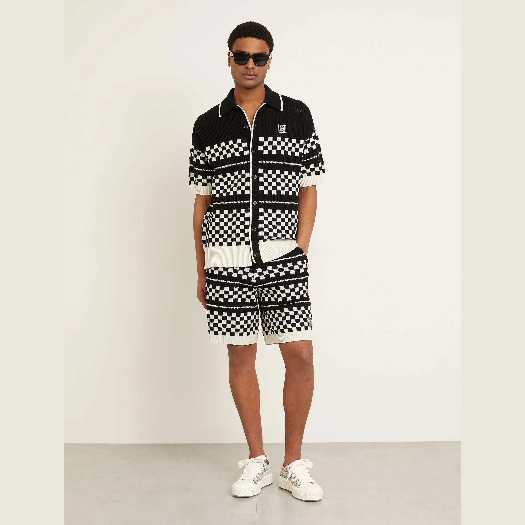 Ensemble Amiri - Laine - Blanc/Noir