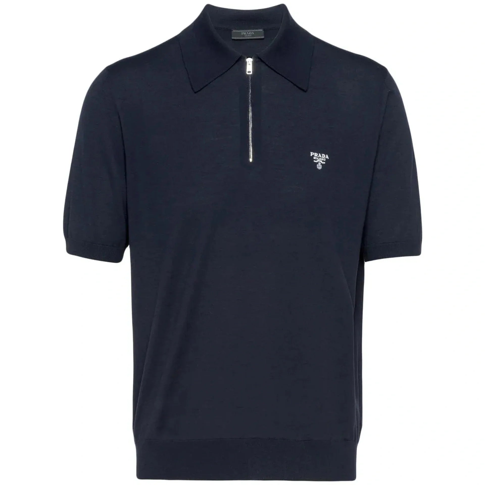 Polo Prada - Laine à col zippé - Bleu Marine