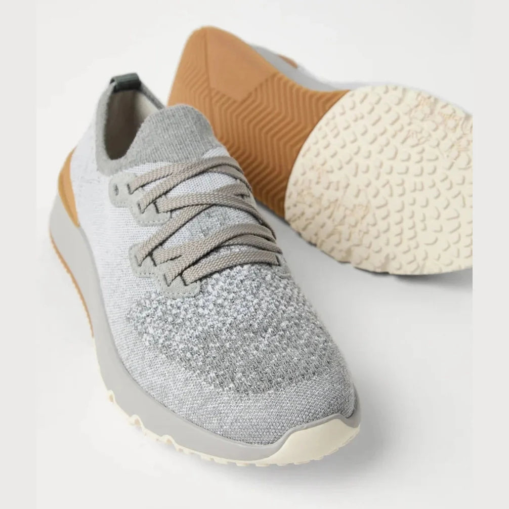 Espadrilles Brunello Cucinelli - En maille de coton technique - Gris clair