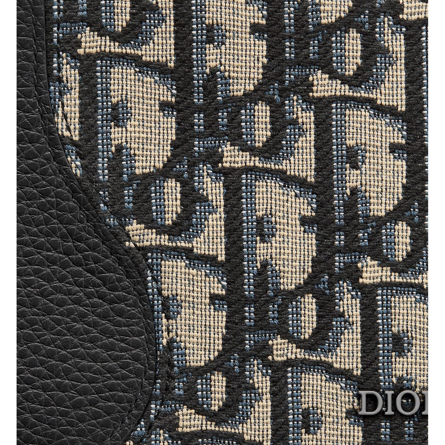 Portefeuille Dior - À deux volets - Cuir - Oblique beige et noir