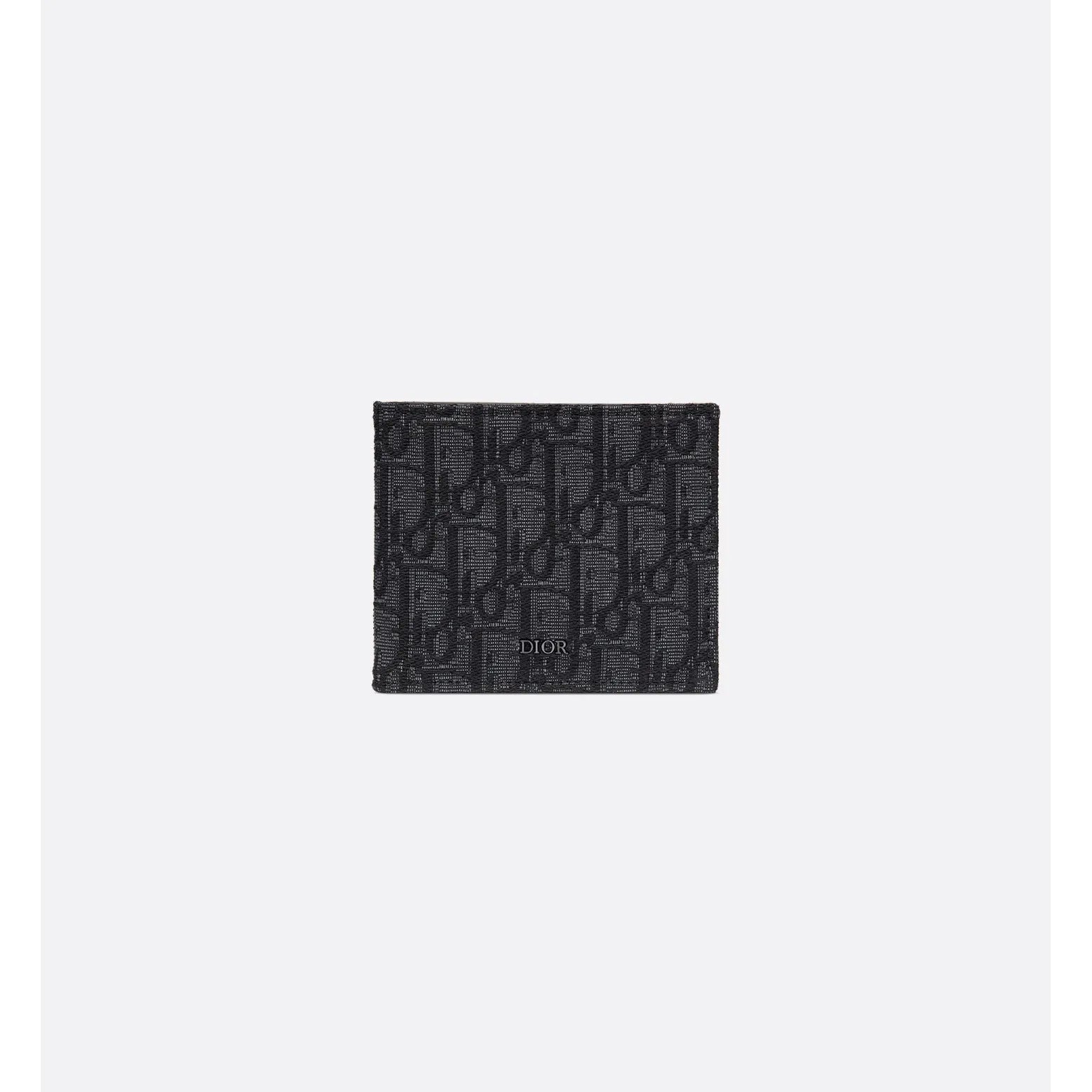 Portefeuille Dior - À deux volets Saddle - Oblique Noir