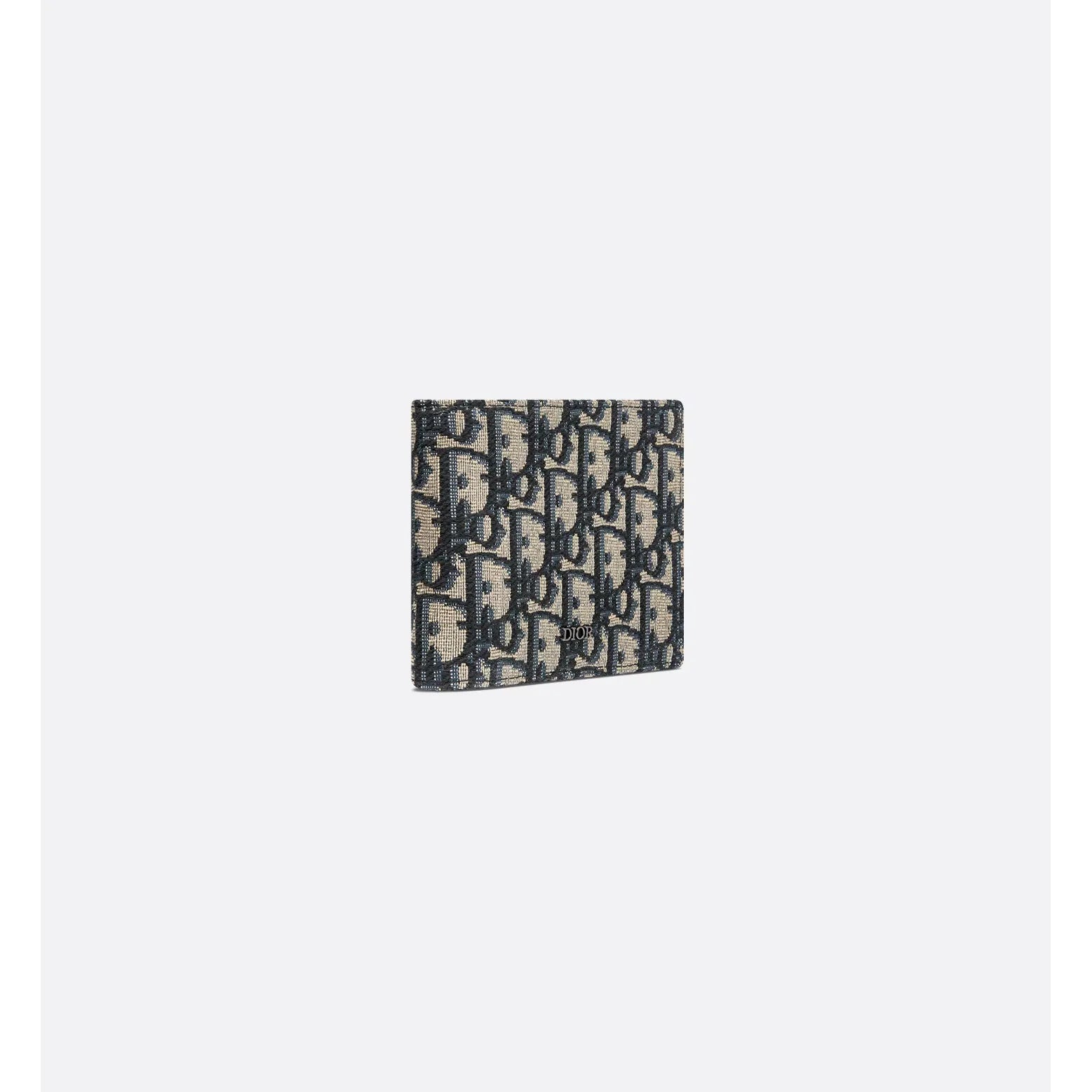 Portefeuille Dior - À deux volets - Oblique Beige et noir