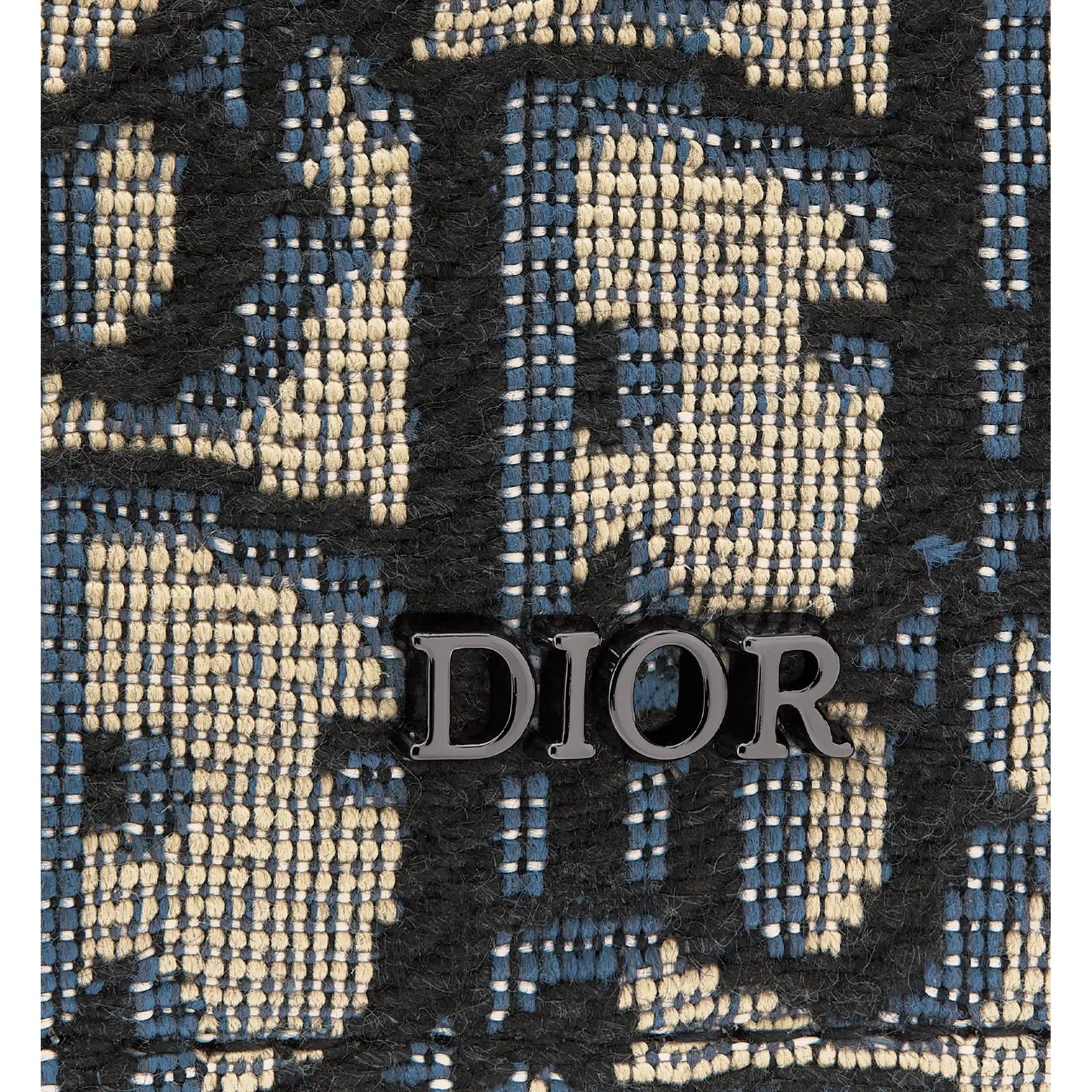 Portefeuille Dior - À deux volets - Oblique Beige et noir