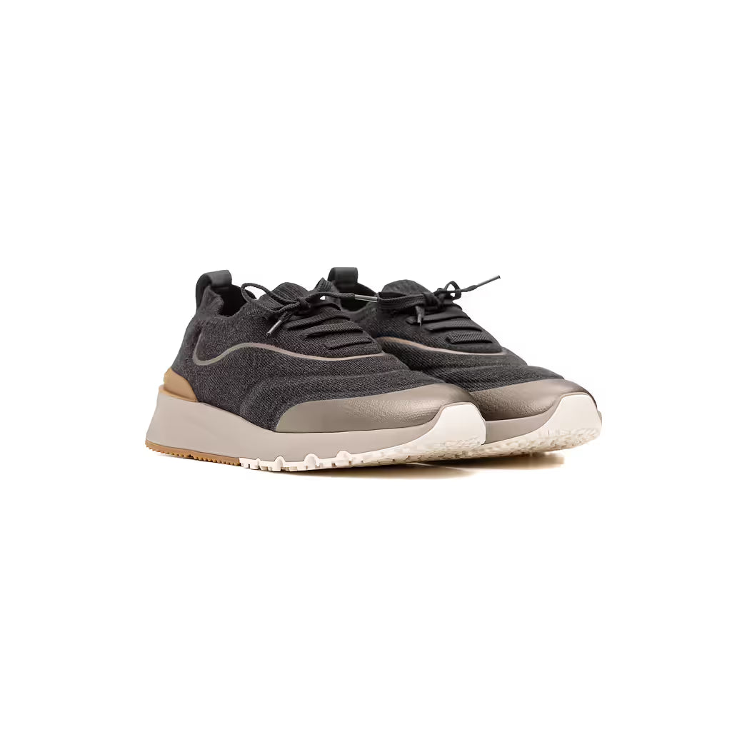 Espadrilles Brunello Cucinelli - En maille de coton technique - Gris