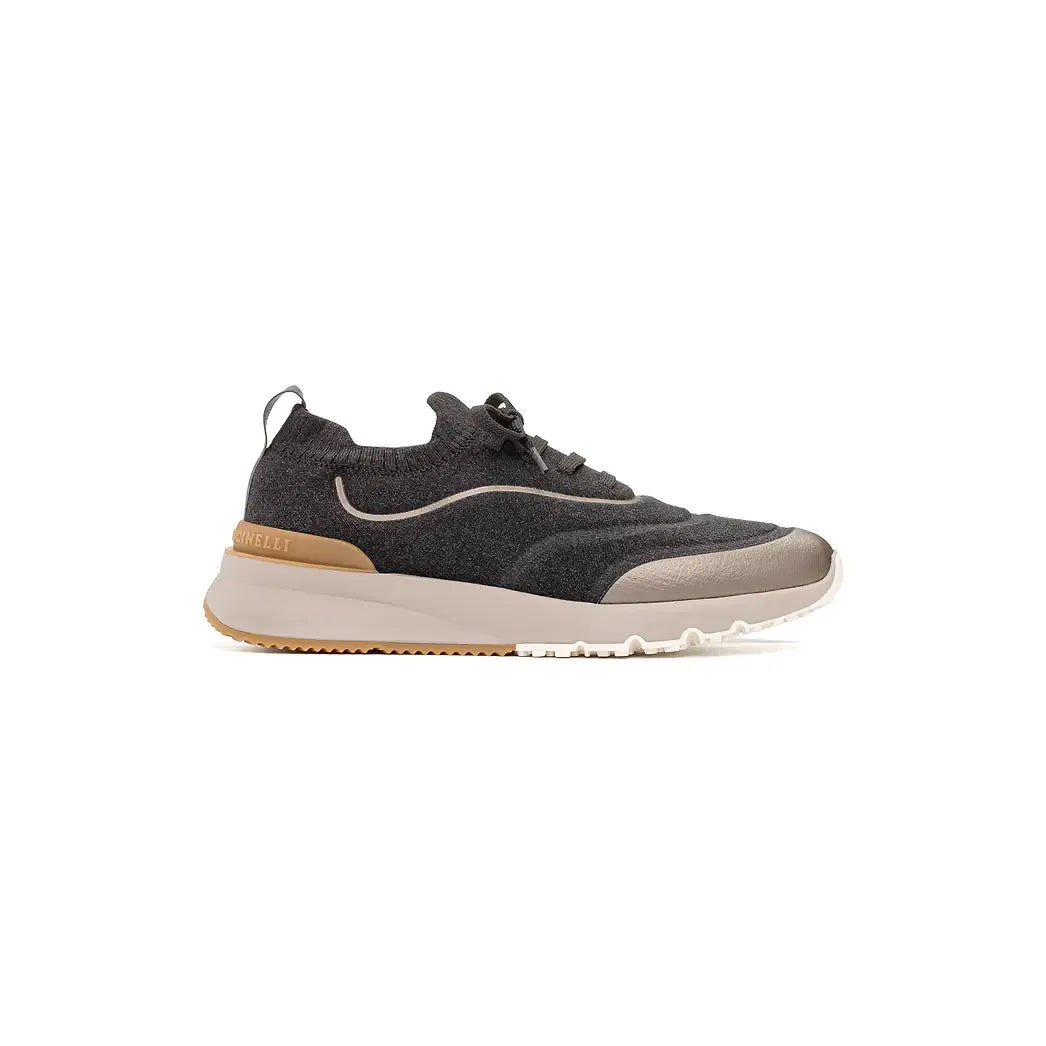 Espadrilles Brunello Cucinelli - En maille de coton technique - Gris