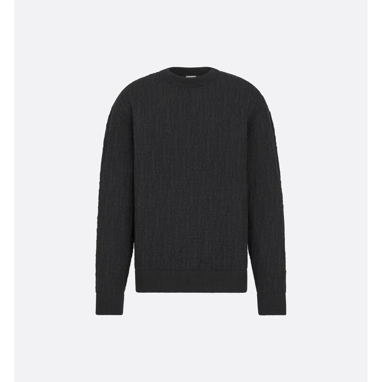 Pull Dior - Oblique Jacquard de coton mélangé - Noir