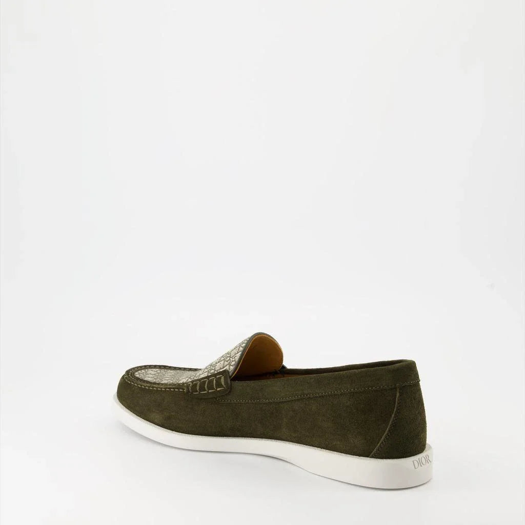 Mocassins Dior - Granville - Toile Jacquard - Vert
