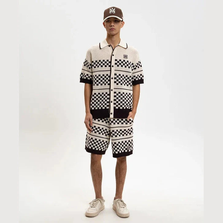 Ensemble Amiri - Laine - Blanc/Brun