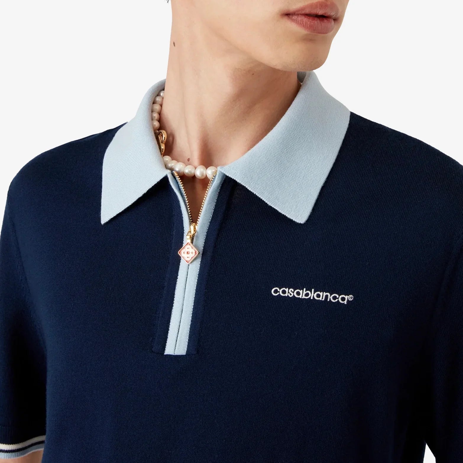 Polo Casablanca - Knit Tennis - Bleu Marine