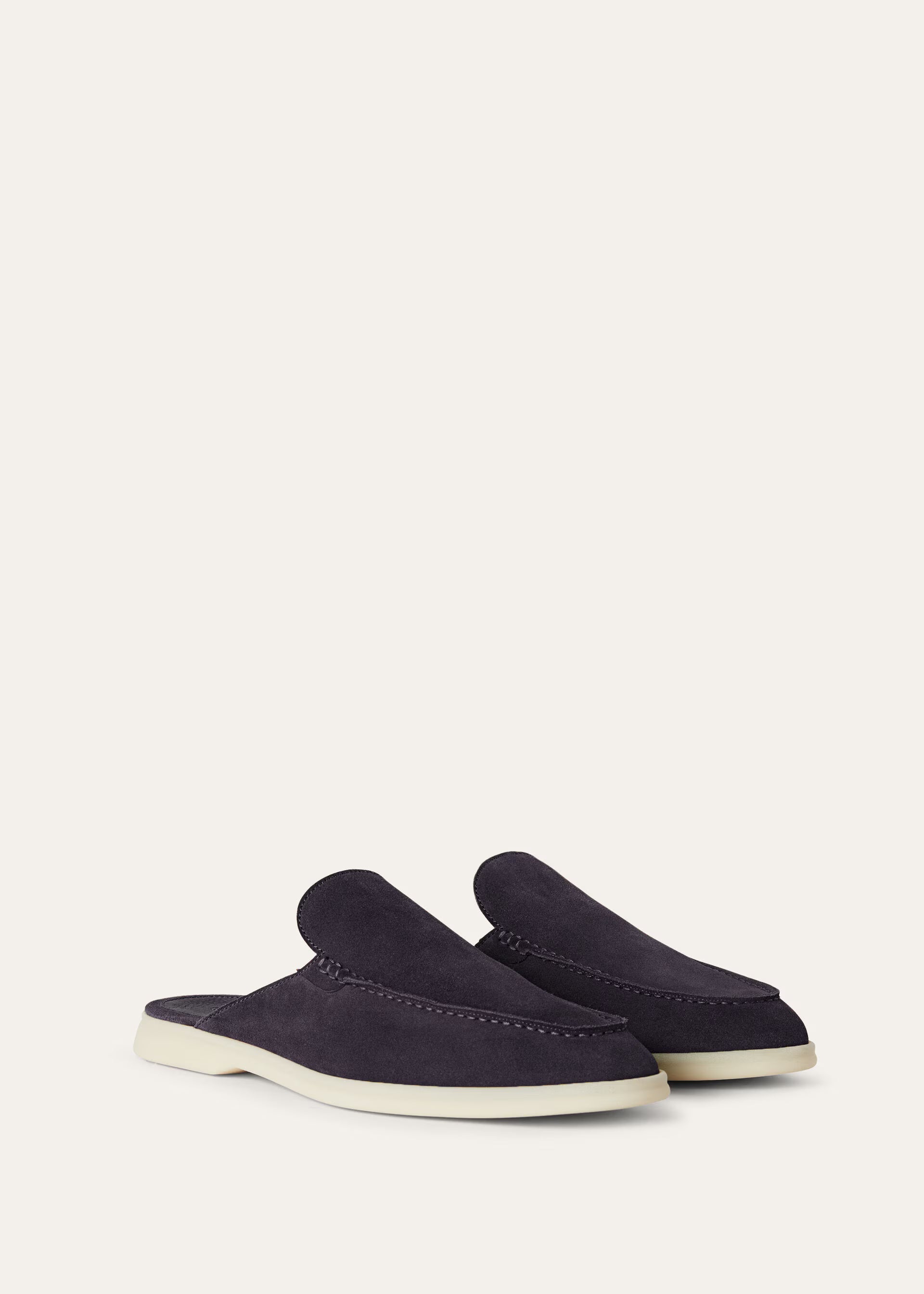 Mules Loro Piana - Walk Suede - Bleu Marine
