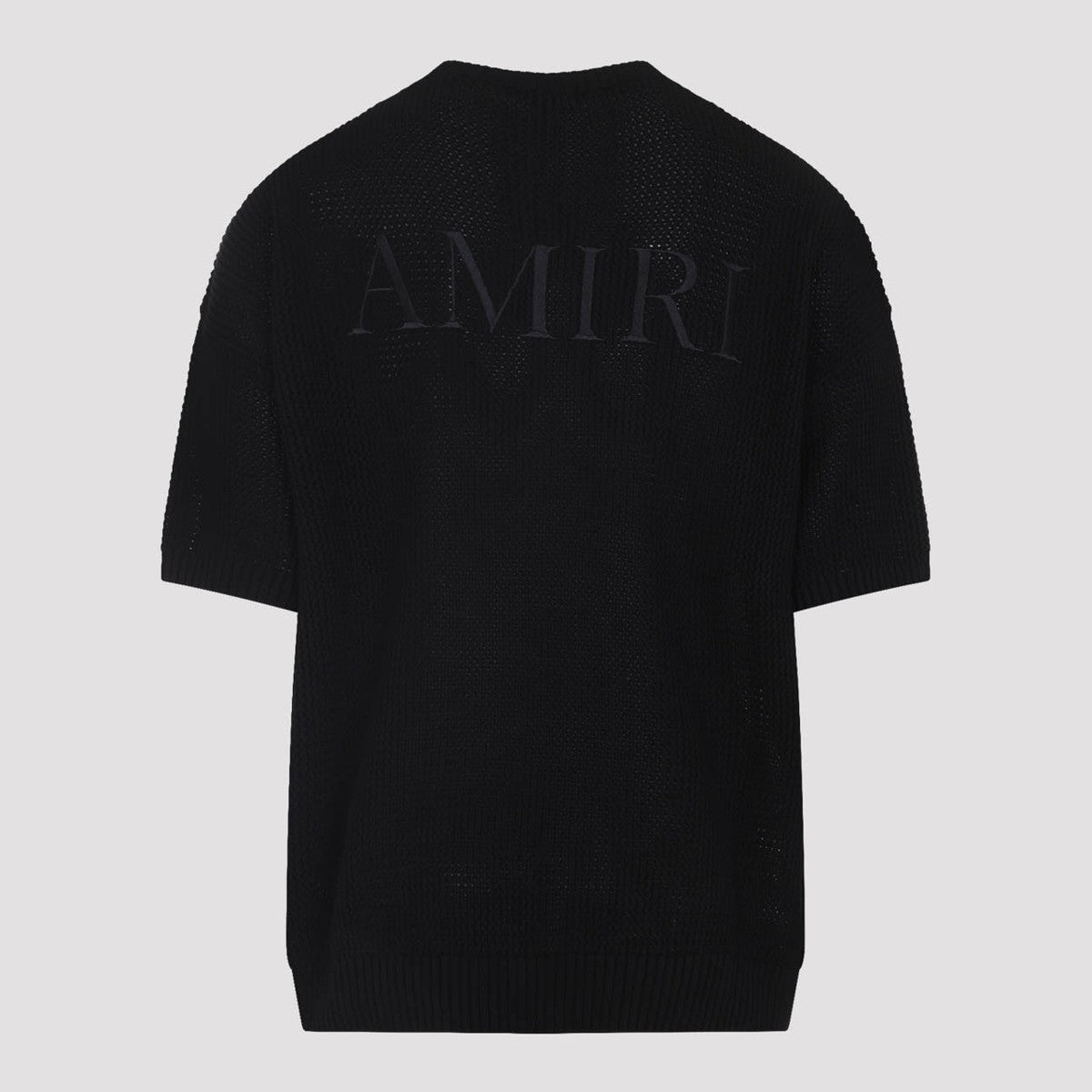 T-Shirt Amiri - Maille crochetée de coton - Noir