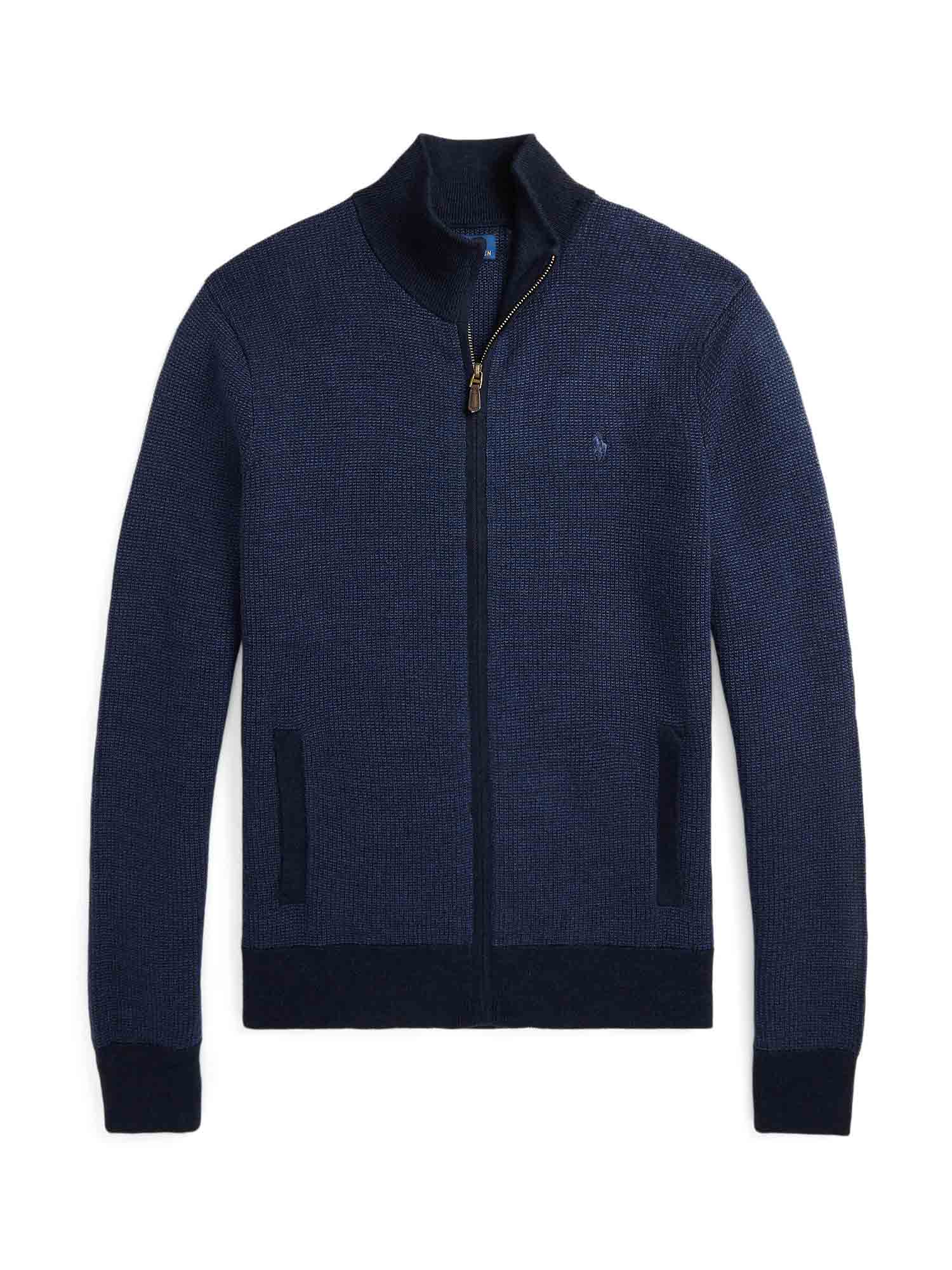 Polo Ralph Lauren - Textured Washable Wool Full-Zip Sweater