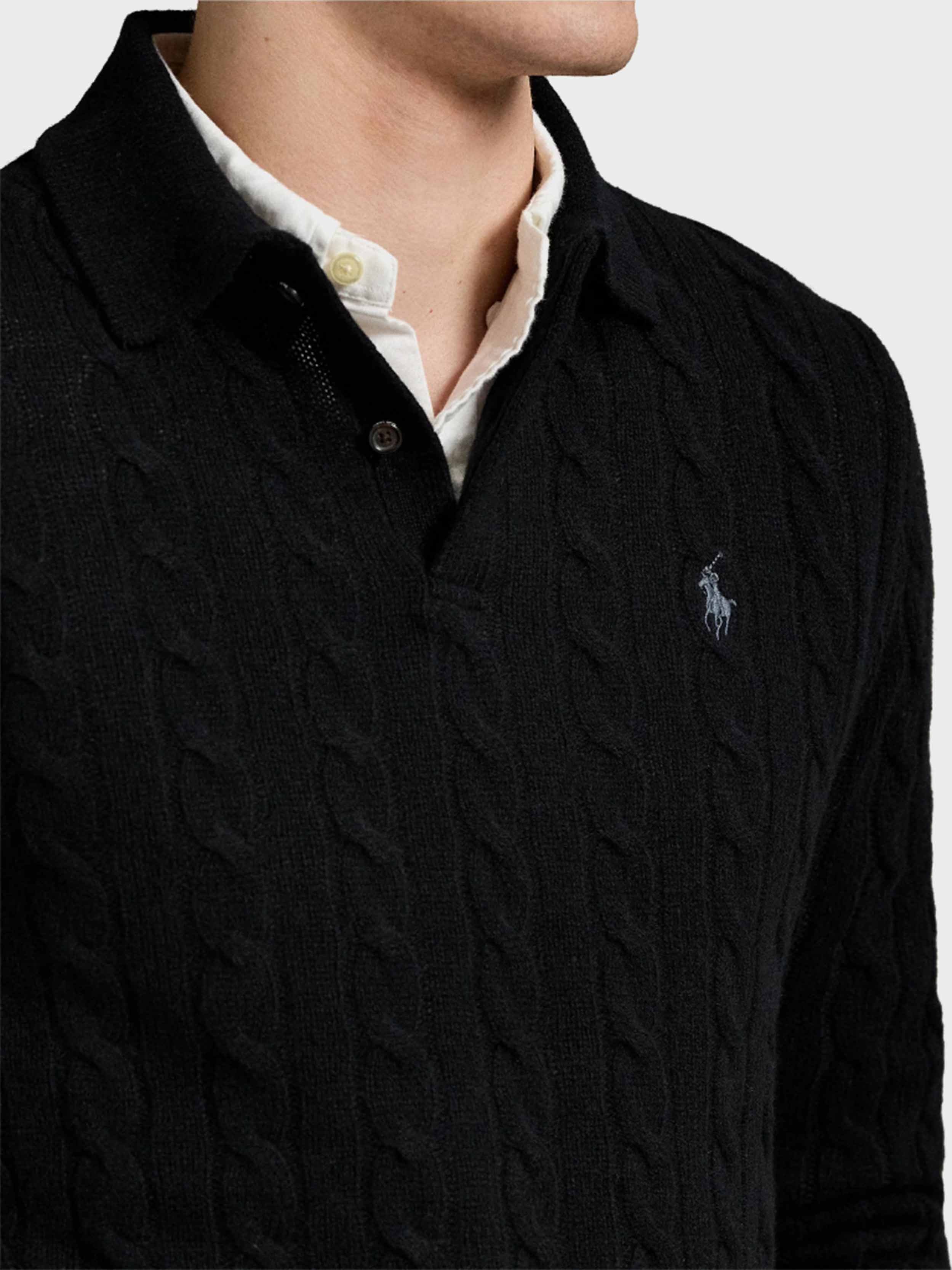 Polo Ralph Lauren - Men's Braid and Blend Polo Shirt Logo Collar With Buttons and Long Cuffed Sleeves