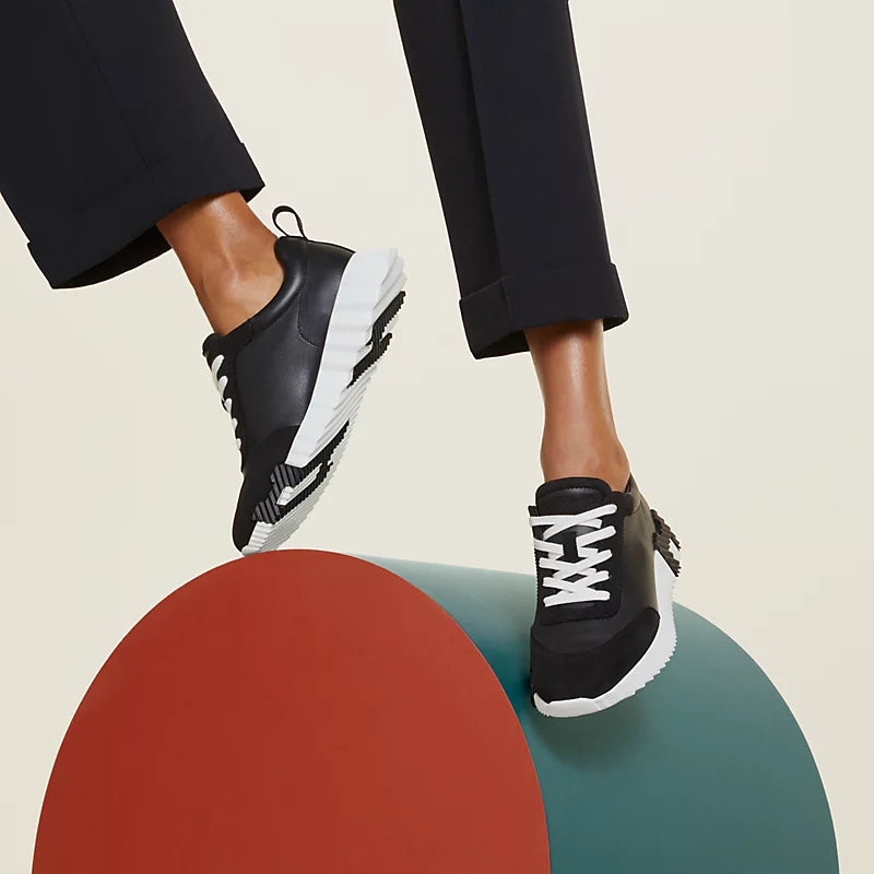 Espadrilles Hermes - Bouncing - Noir/Blanc