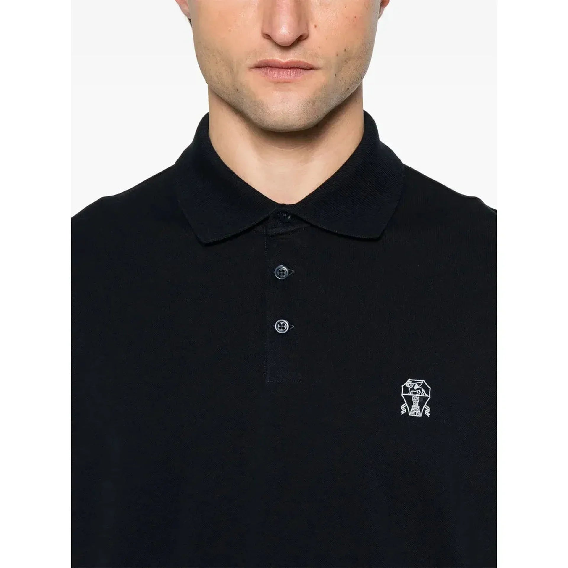 Polo Brunello Cucinelli - Coton - Noir
