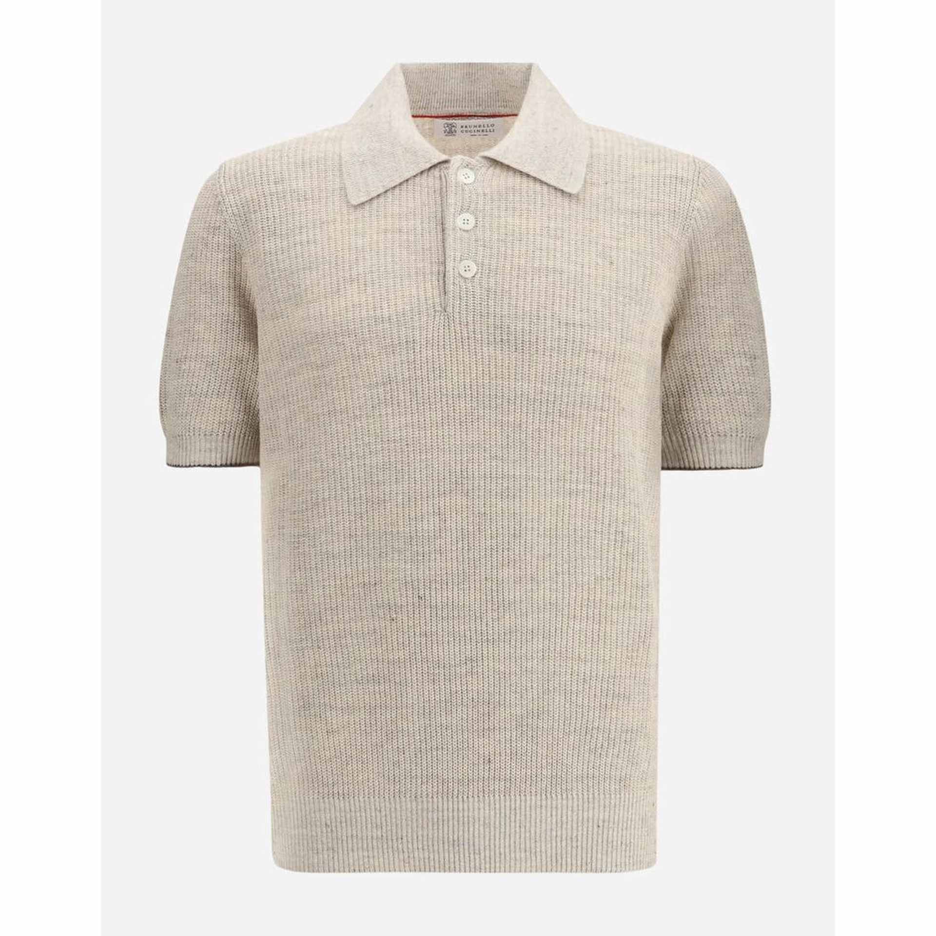 Polo Brunello Cucinelli - Lin/Coton - Beige