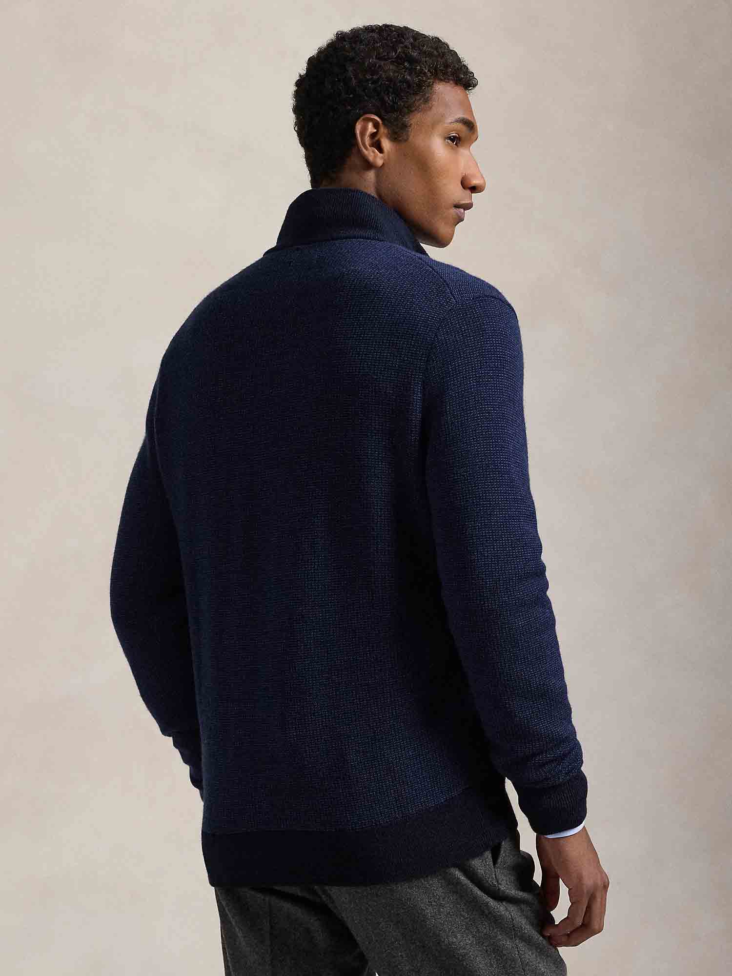 Polo Ralph Lauren - Textured Washable Wool Full-Zip Sweater