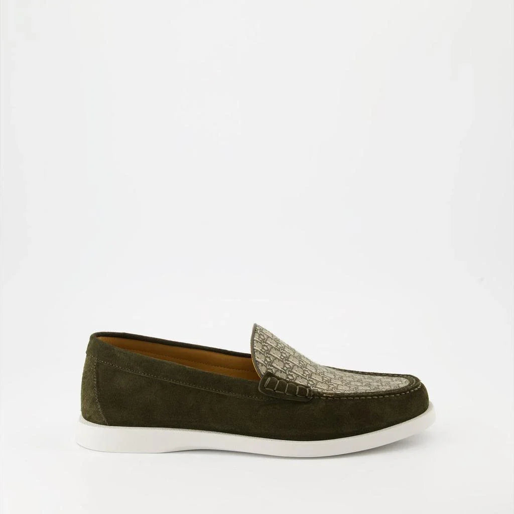Mocassins Dior - Granville - Toile Jacquard - Vert
