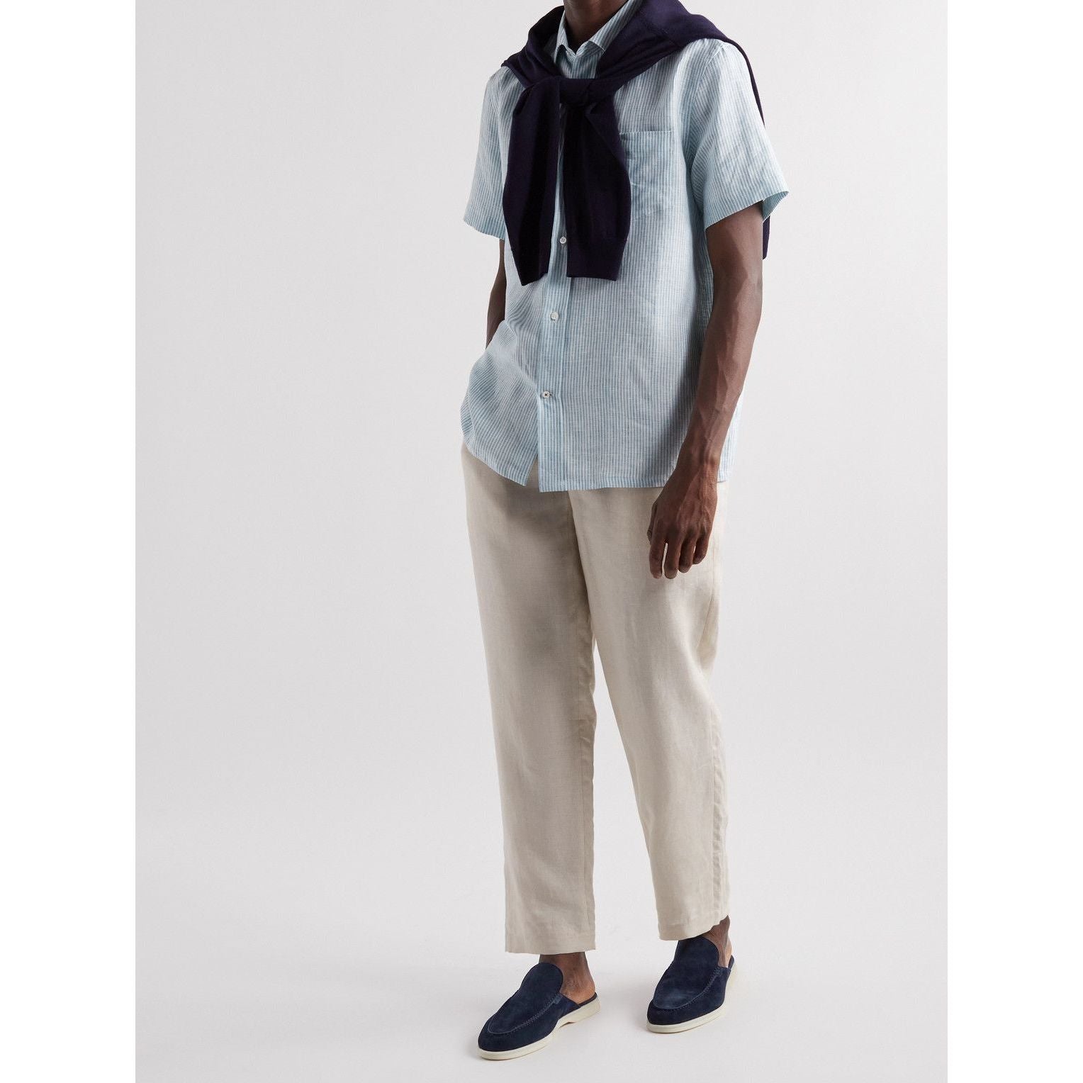 Mules Loro Piana - Walk Suede - Bleu Marine