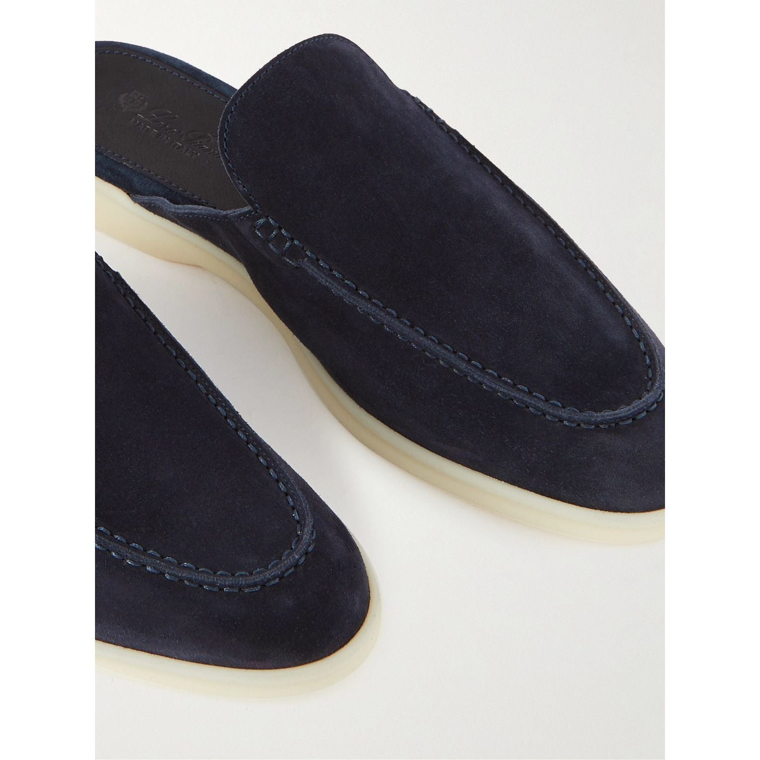 Mules Loro Piana - Walk Suede - Bleu Marine