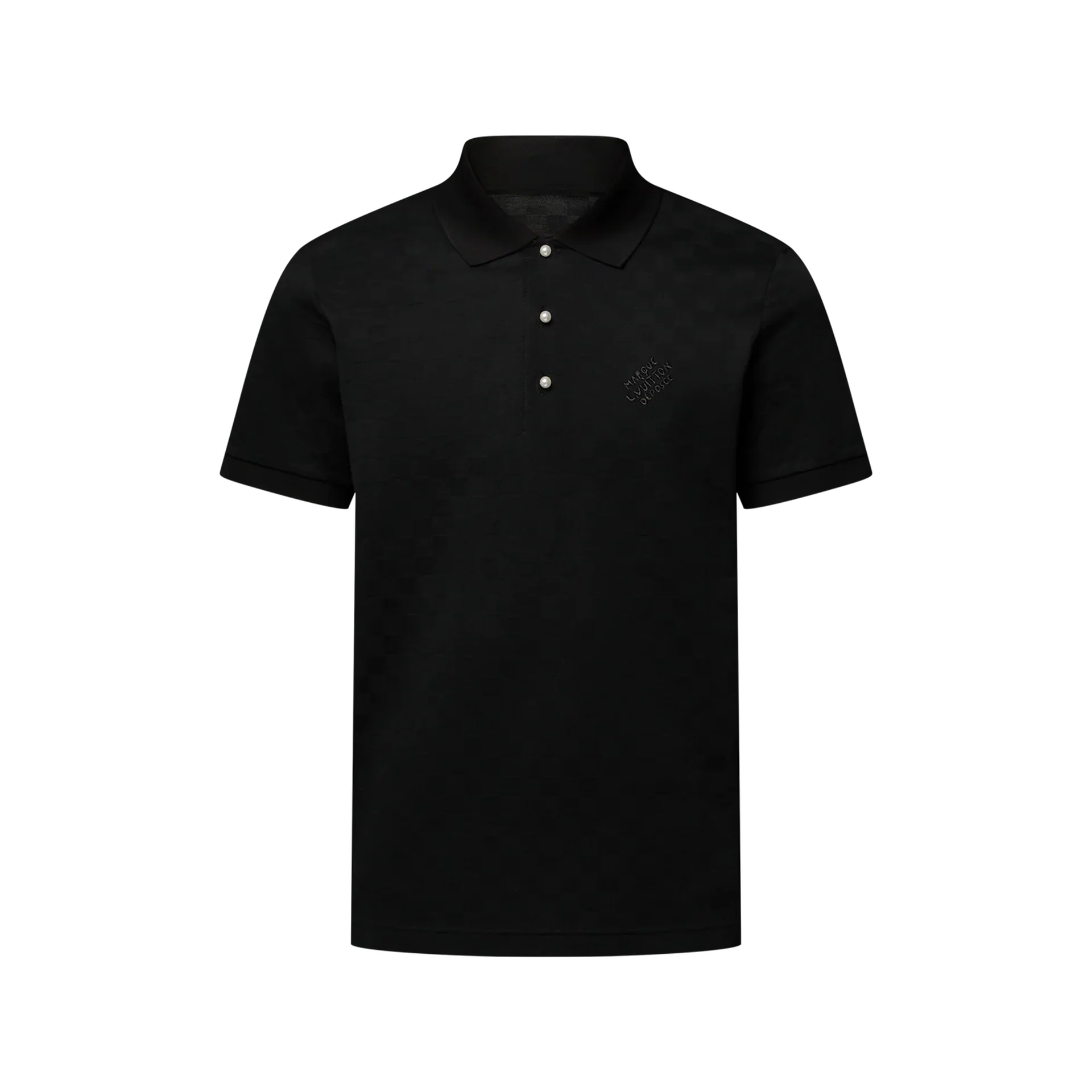 Polo Louis Vuitton - à motif Damier - Noir