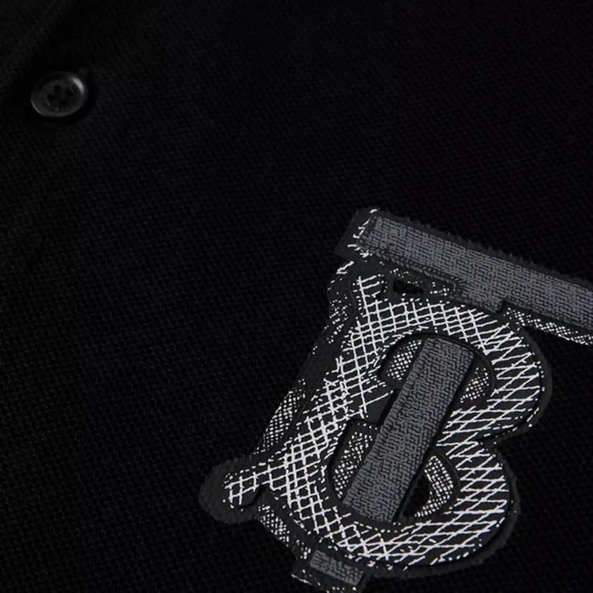 Polo Burberry - Loro Brodé - Cotton - Noir