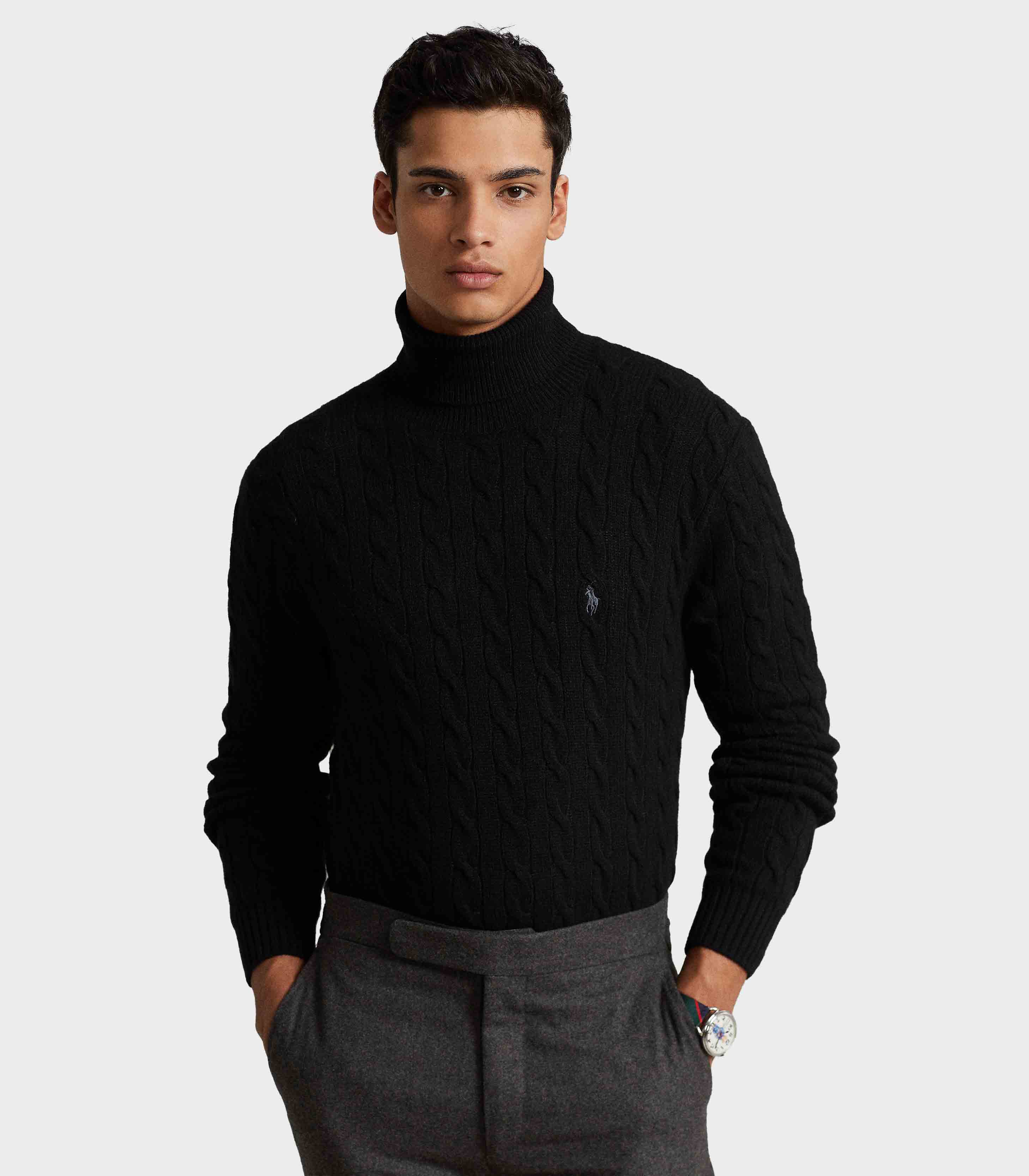 Polo Ralph Lauren - Cable Wool-Cashmere Turtleneck Sweater