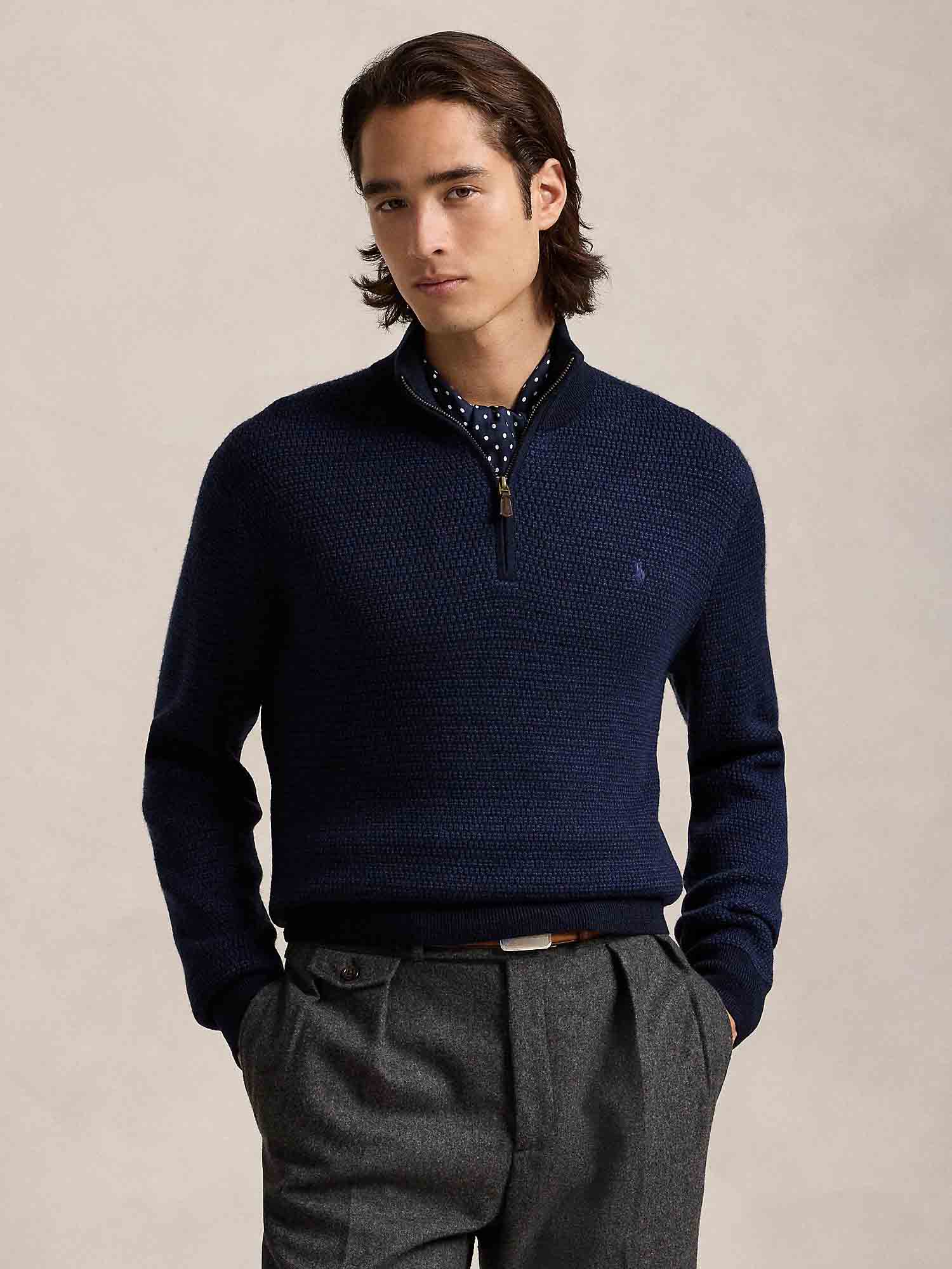 Polo Ralph Lauren - Men's Washable Wool Quarter-Zip Sweater