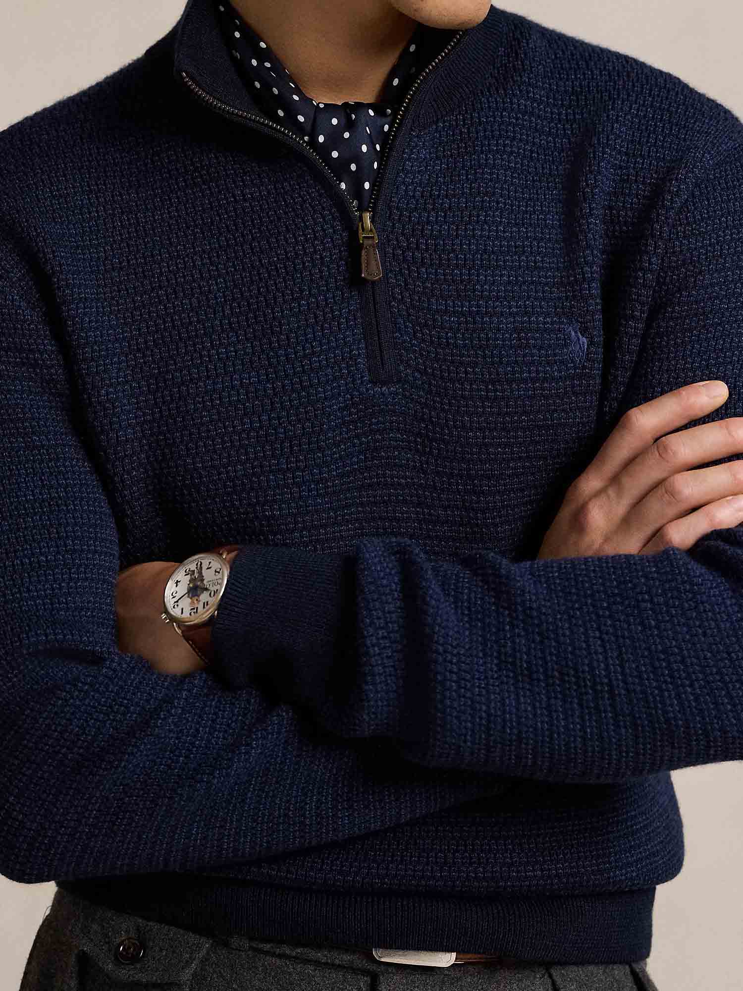 Polo Ralph Lauren - Men's Washable Wool Quarter-Zip Sweater